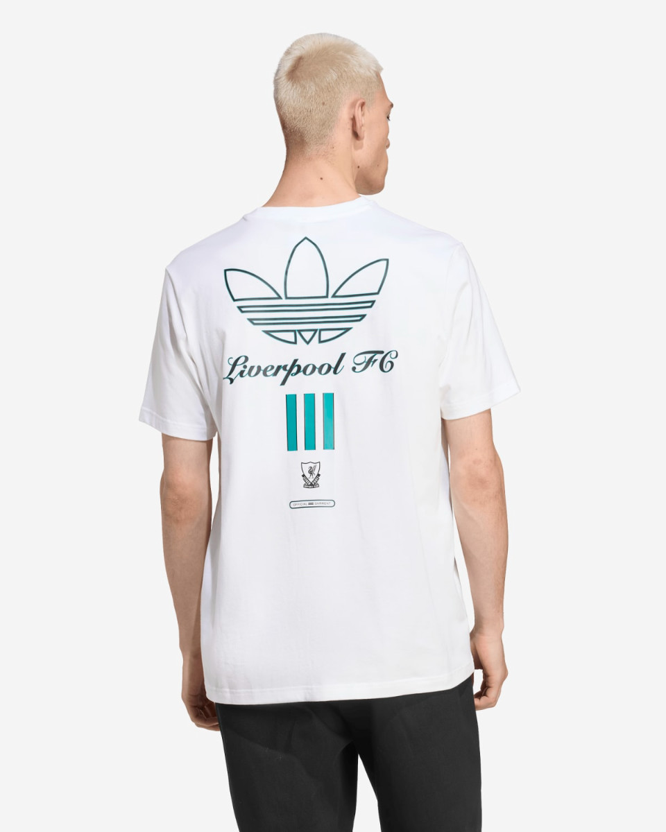 LFC adidas ผู้ชาย 25/26 ไอคอน เสื้อยืดกราฟิกสีขาว - Image 2