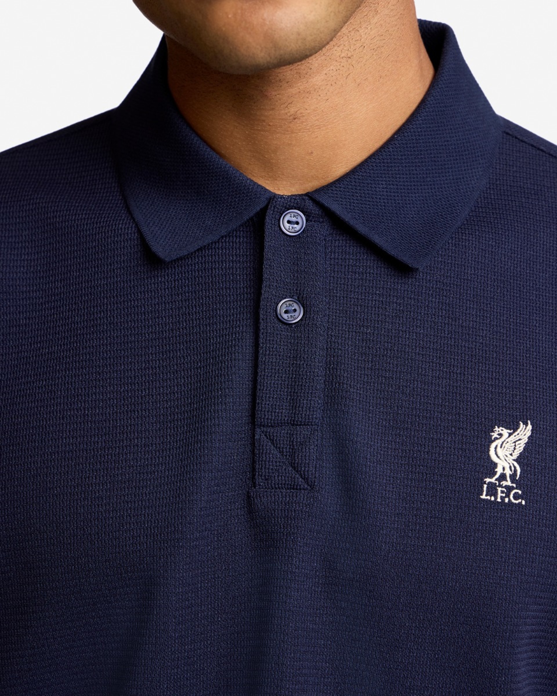 LFC Herre Tekstureret Polo Navy - Image 2
