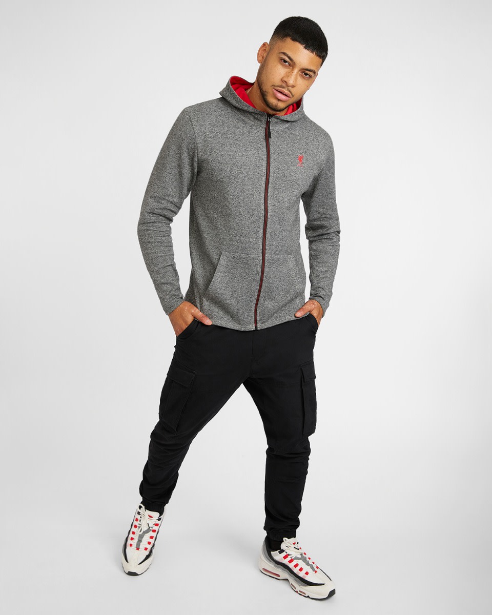 LFC Mens Panelled Track Top Grey - Image 4