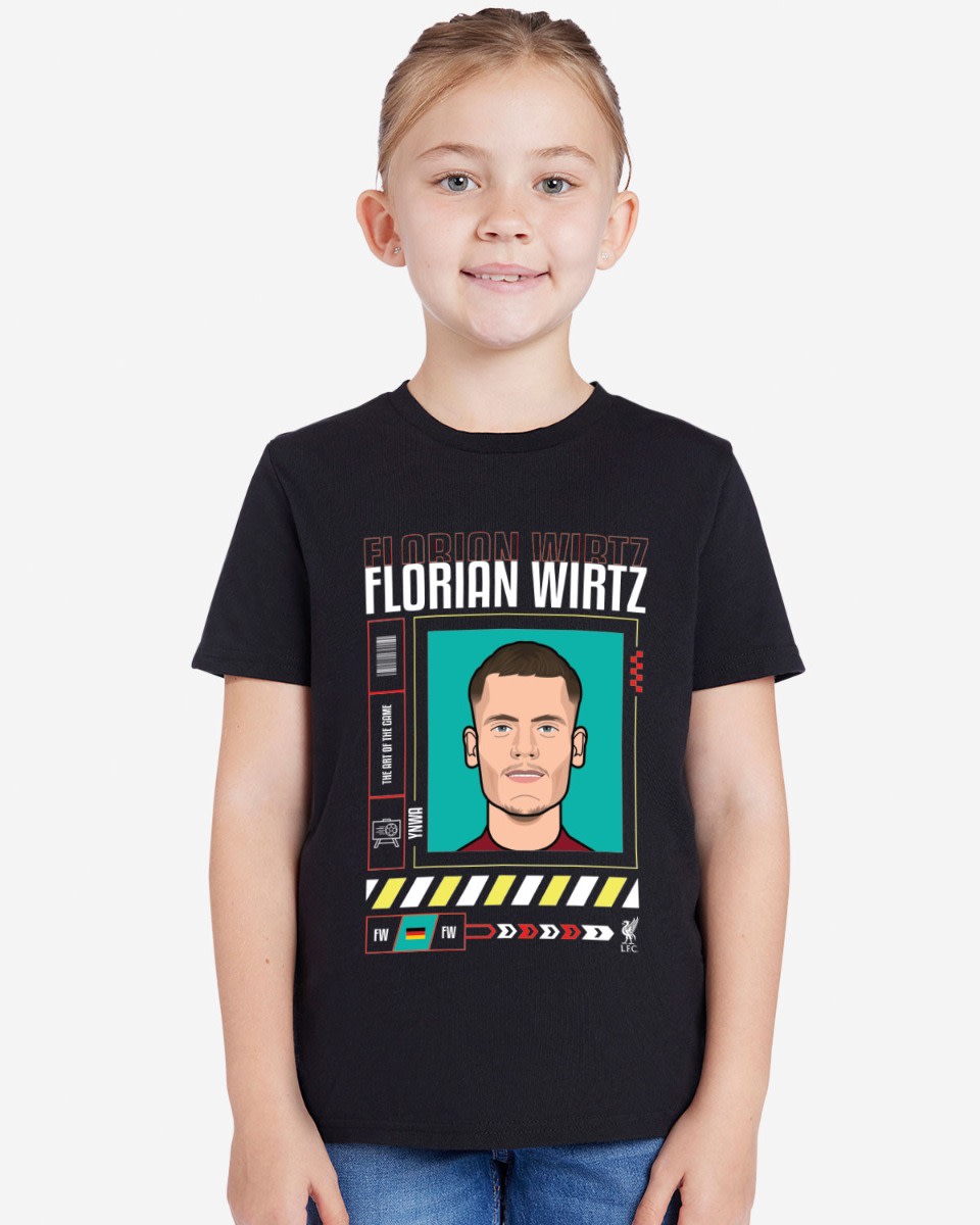 LFC 25/26 Juniors Wirtz Tee Black - Image 1