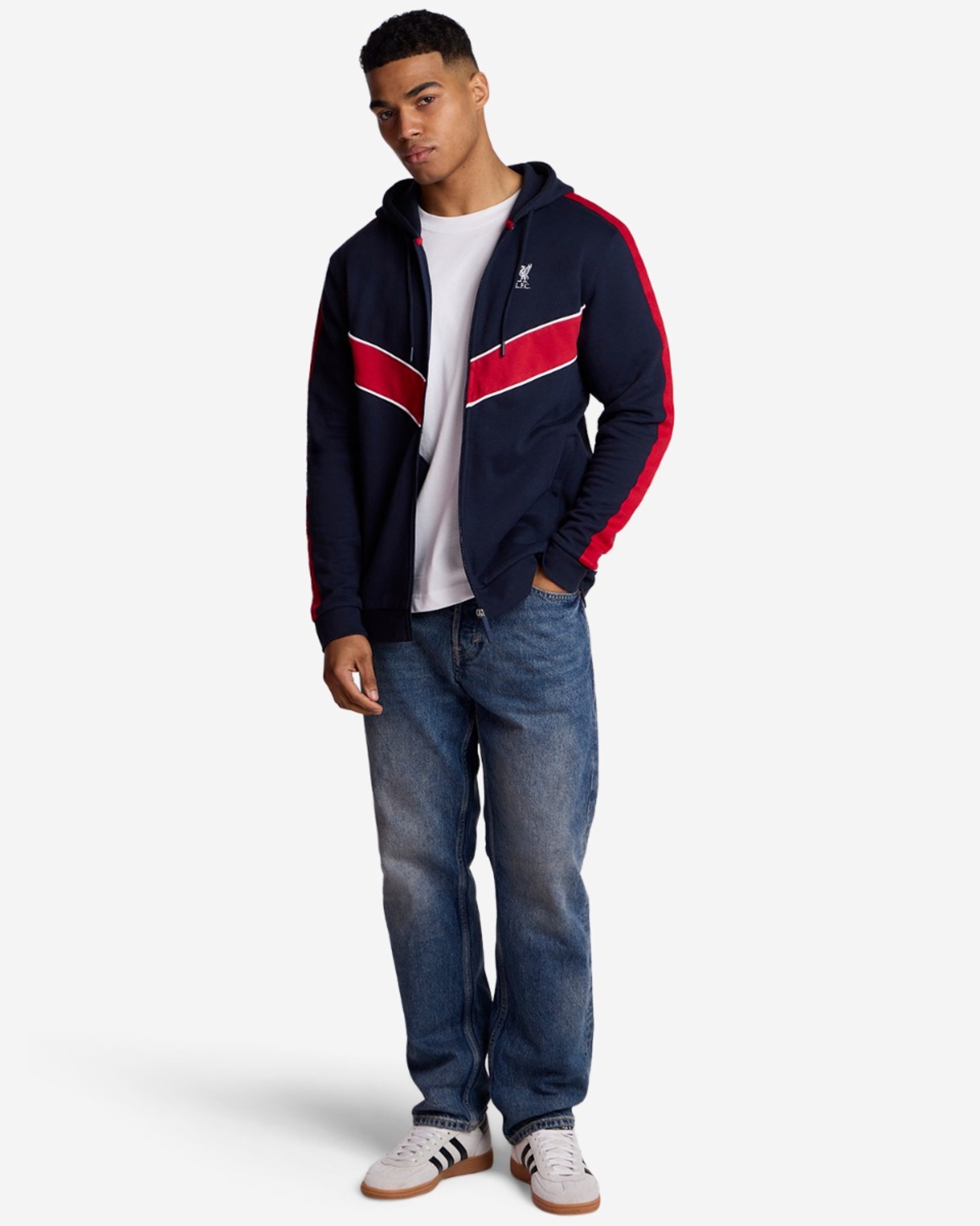 Sudadera con capucha LFC Chevron para adultos, color azul marino - Image 3