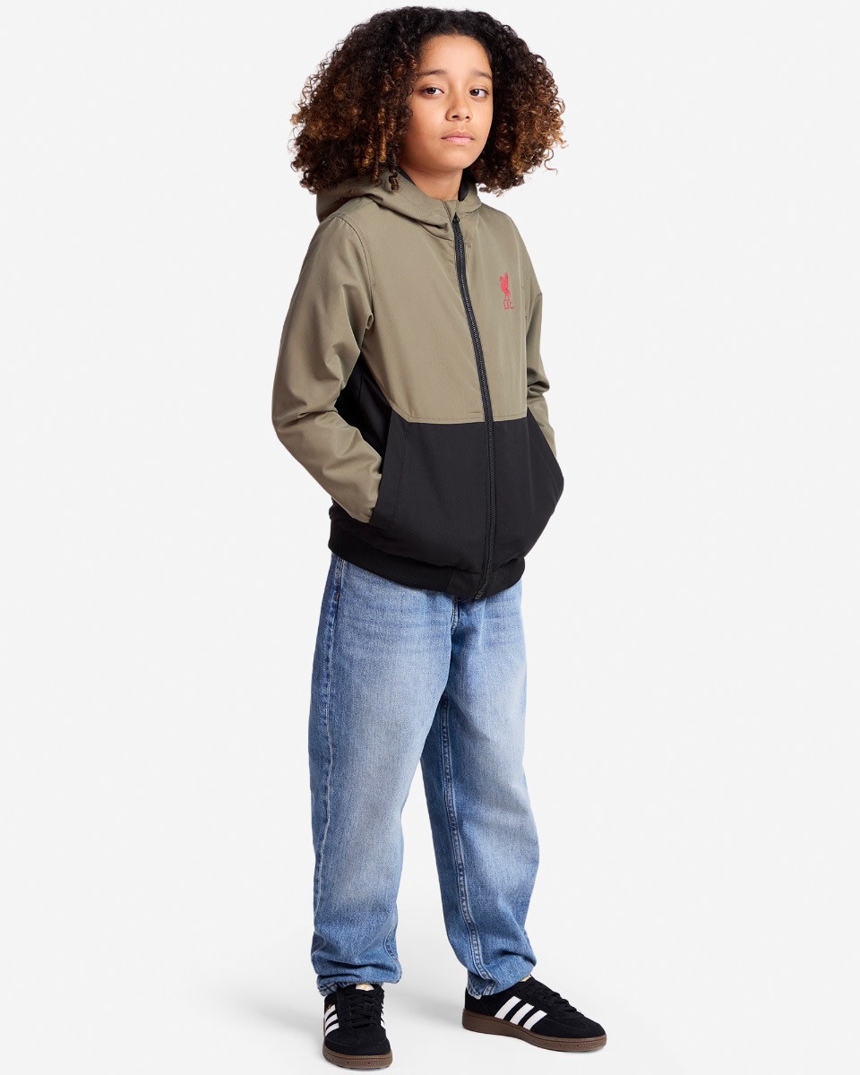 LFC Juniors Colour Block Windcheater Khaki - Image 4