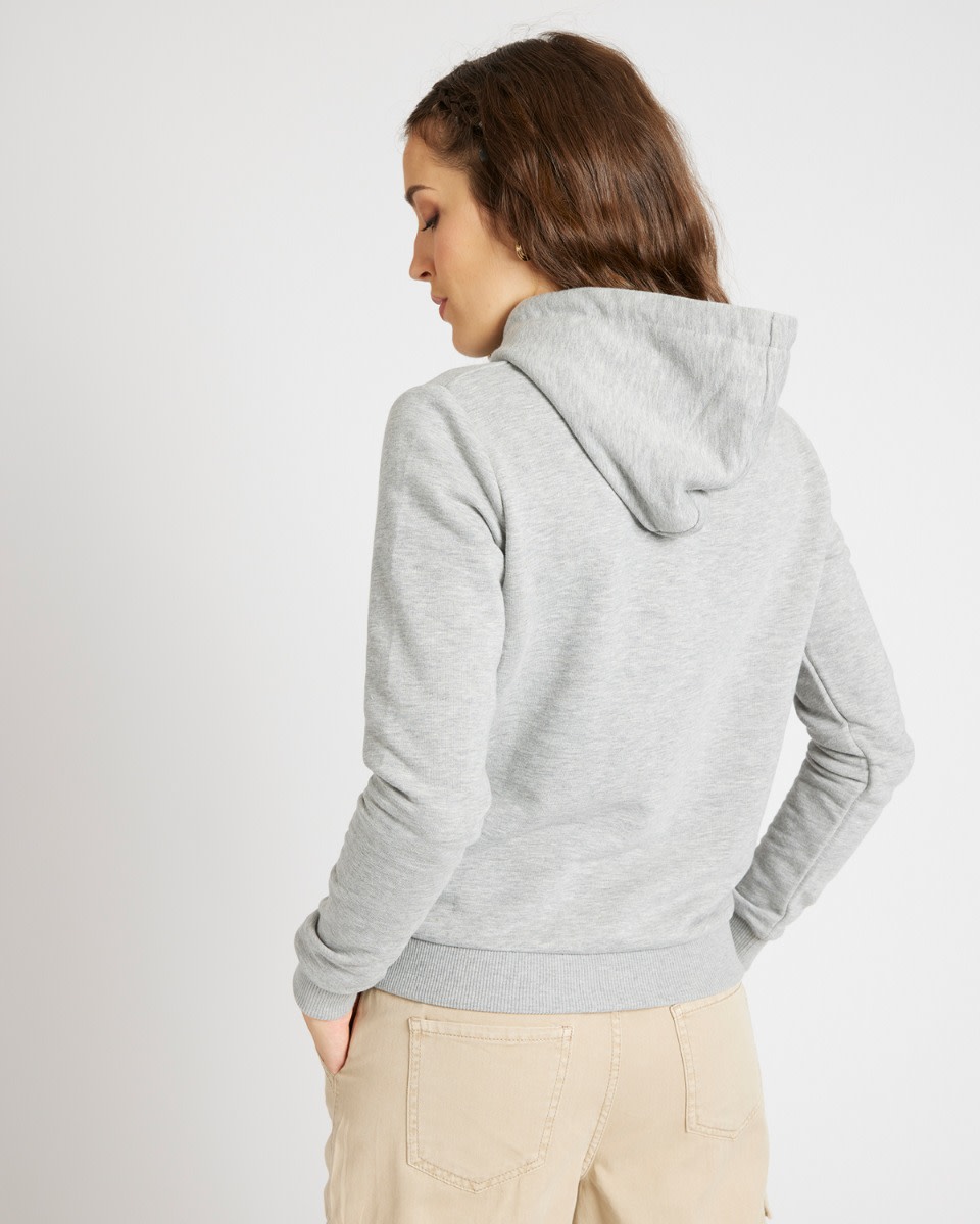 LFC Womens Liverbird Grey Marl Hoody - Image 4