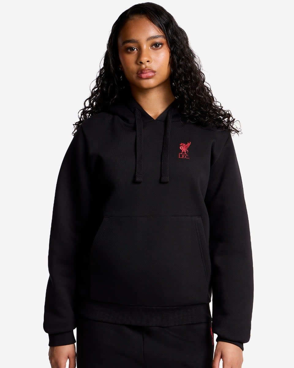 LFC Womens Overhead Logo Hoodie Black - Image 1