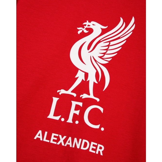 LFC Junior White Liverbird personlig röd T-shirt - Image 3