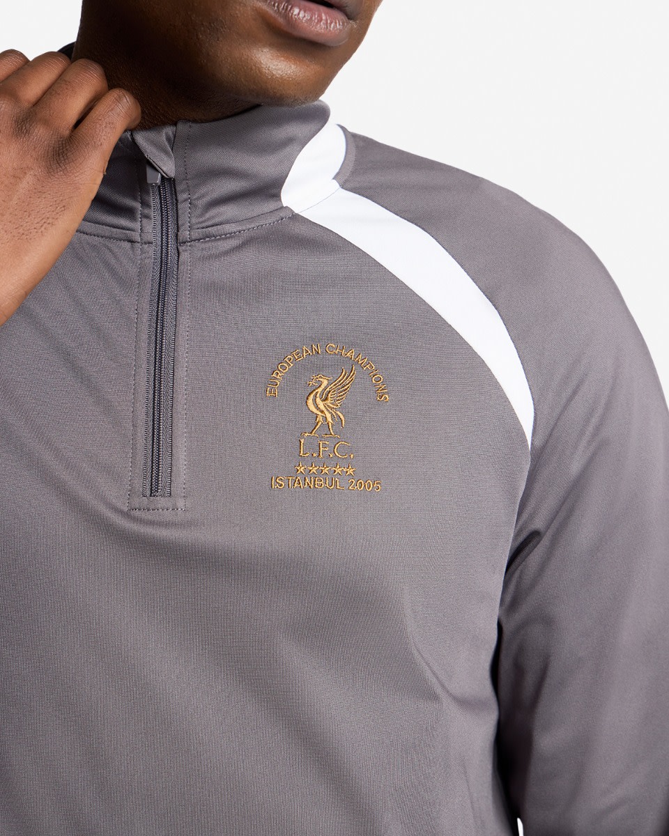 LFC Mens Istanbul 2005 1/4 Zip Top Grey - Image 4
