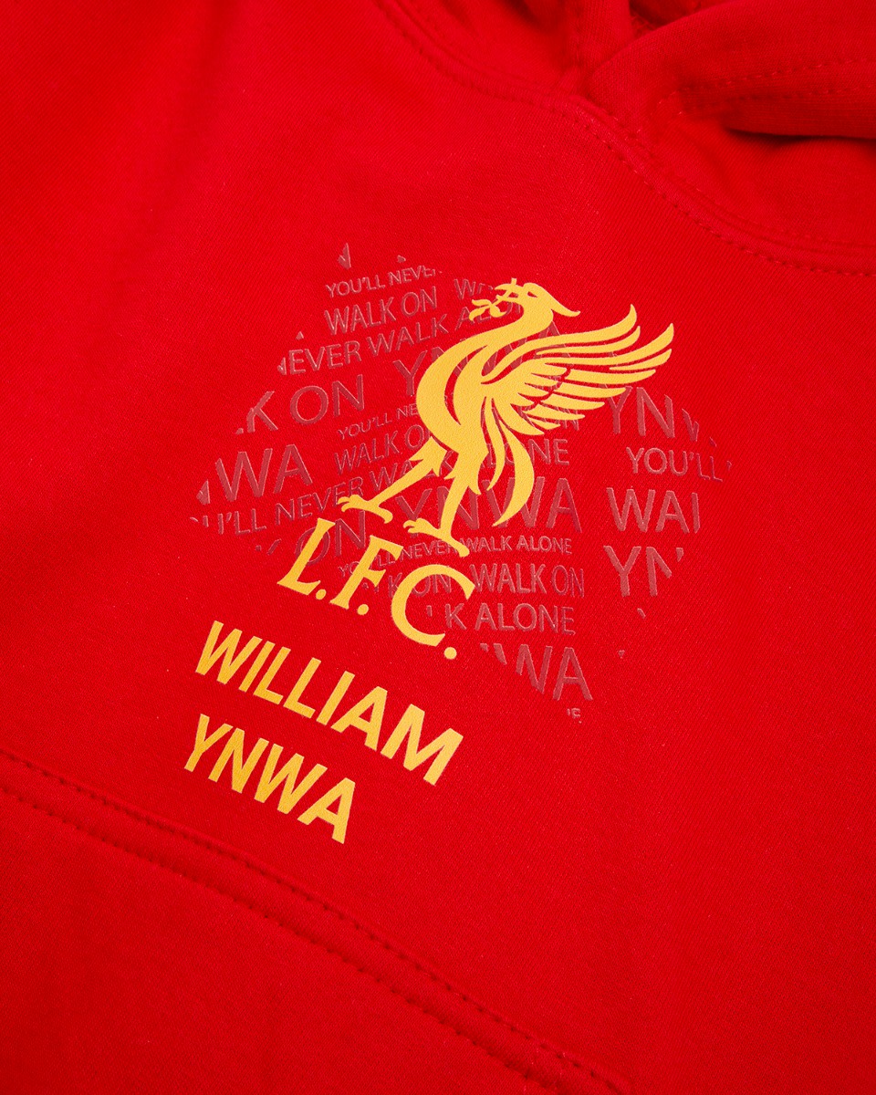 LFC Junior Liverbird Personalised Red Hoody - Image 3