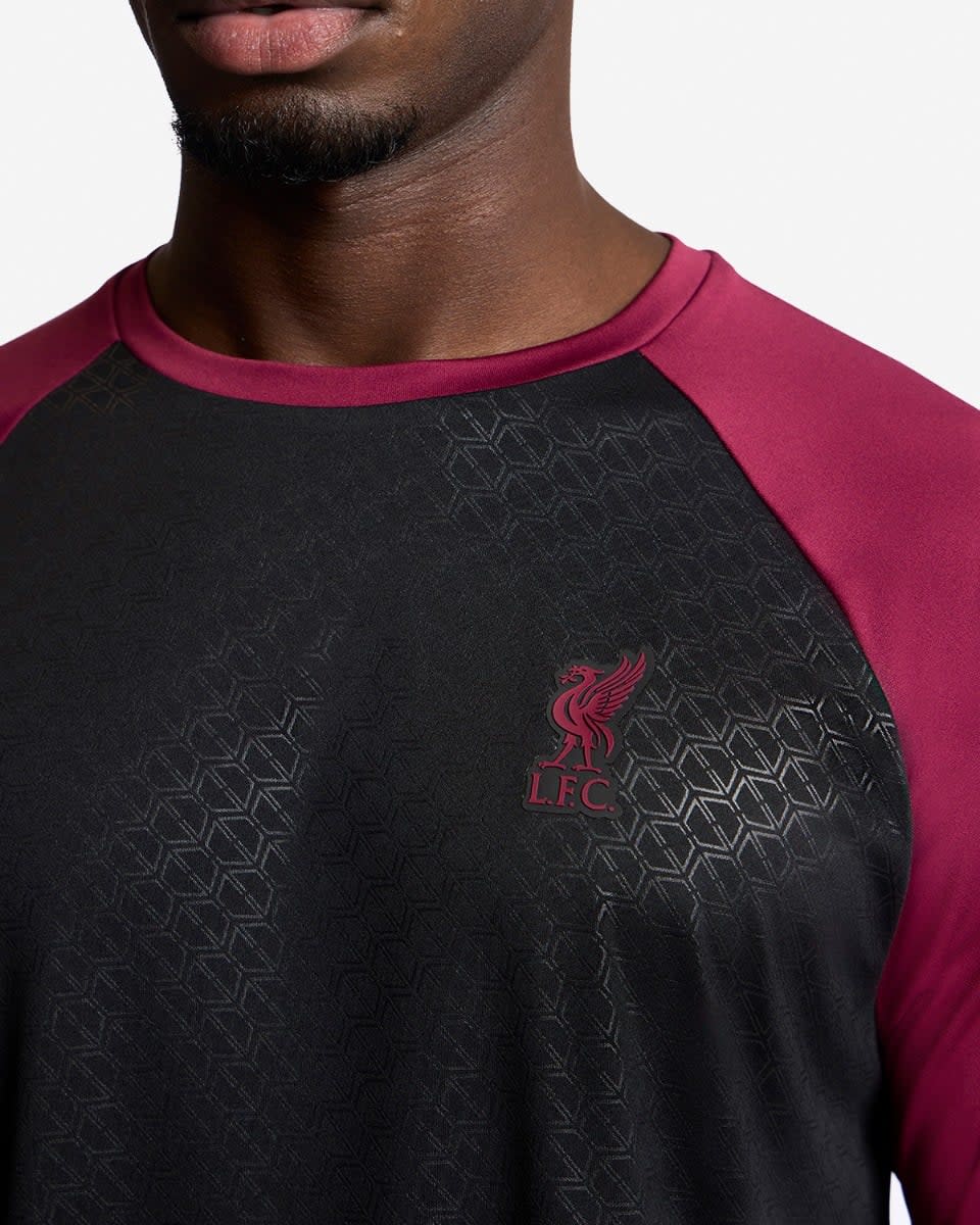 LFC Mens Embossed Tee Black & Red - Image 4