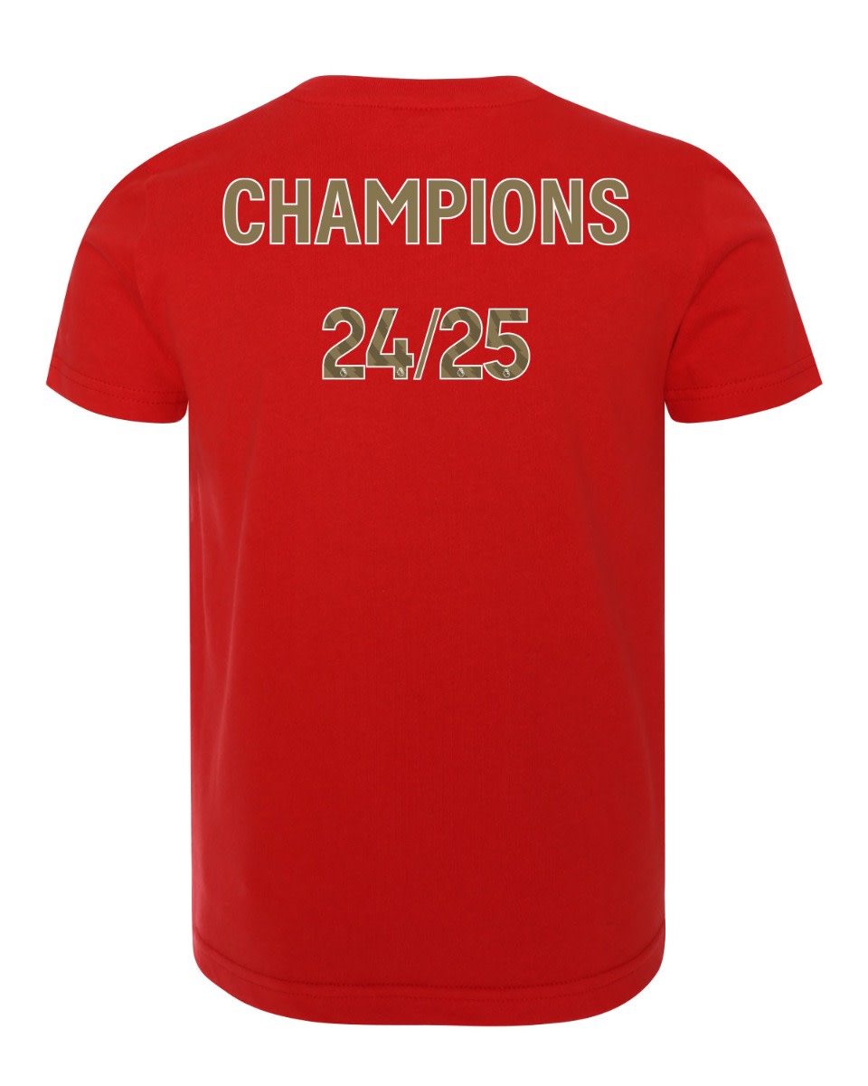 LFC Juniors Champions 24/25 Tee Red - Image 1