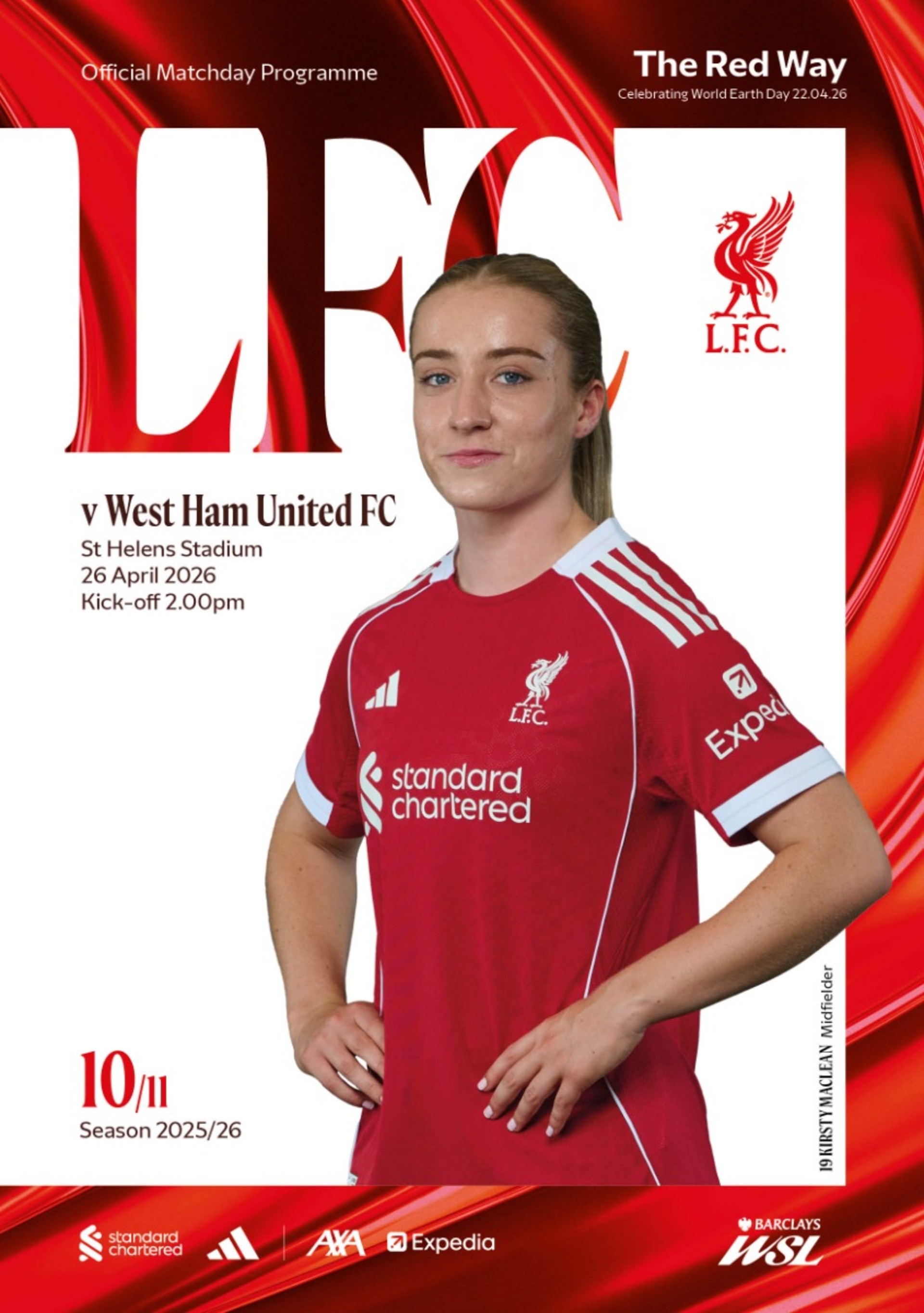 Programme de la journée LFC Women vs West Ham Women - WSL - 26/04/2026 - Image 1