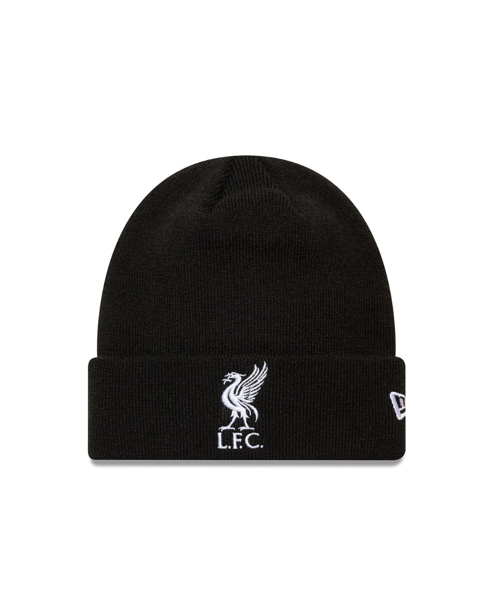 LFC New Era Liverbird Manschettstickad mössa Svart & Vit - Image 1