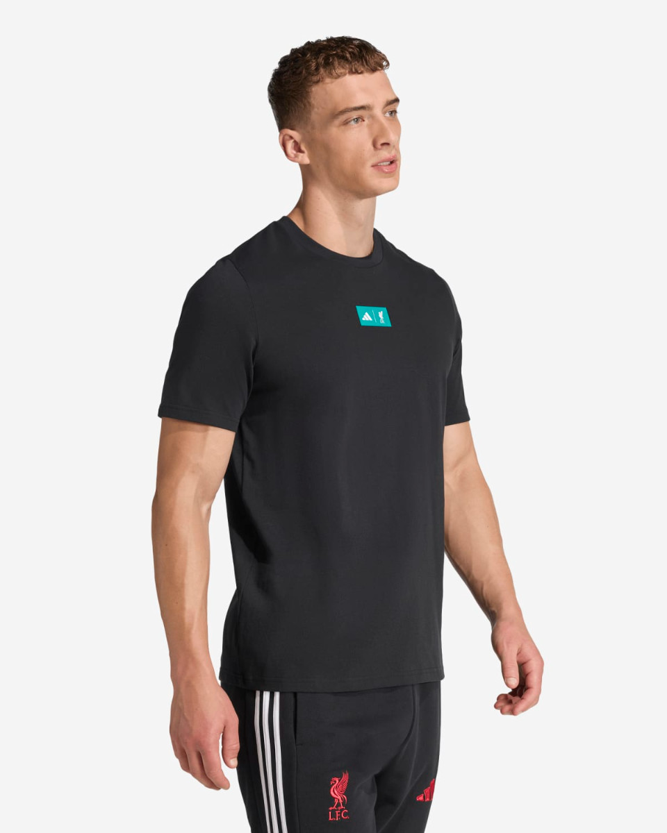 LFC adidas Mens Graphic Tee Black - Image 3