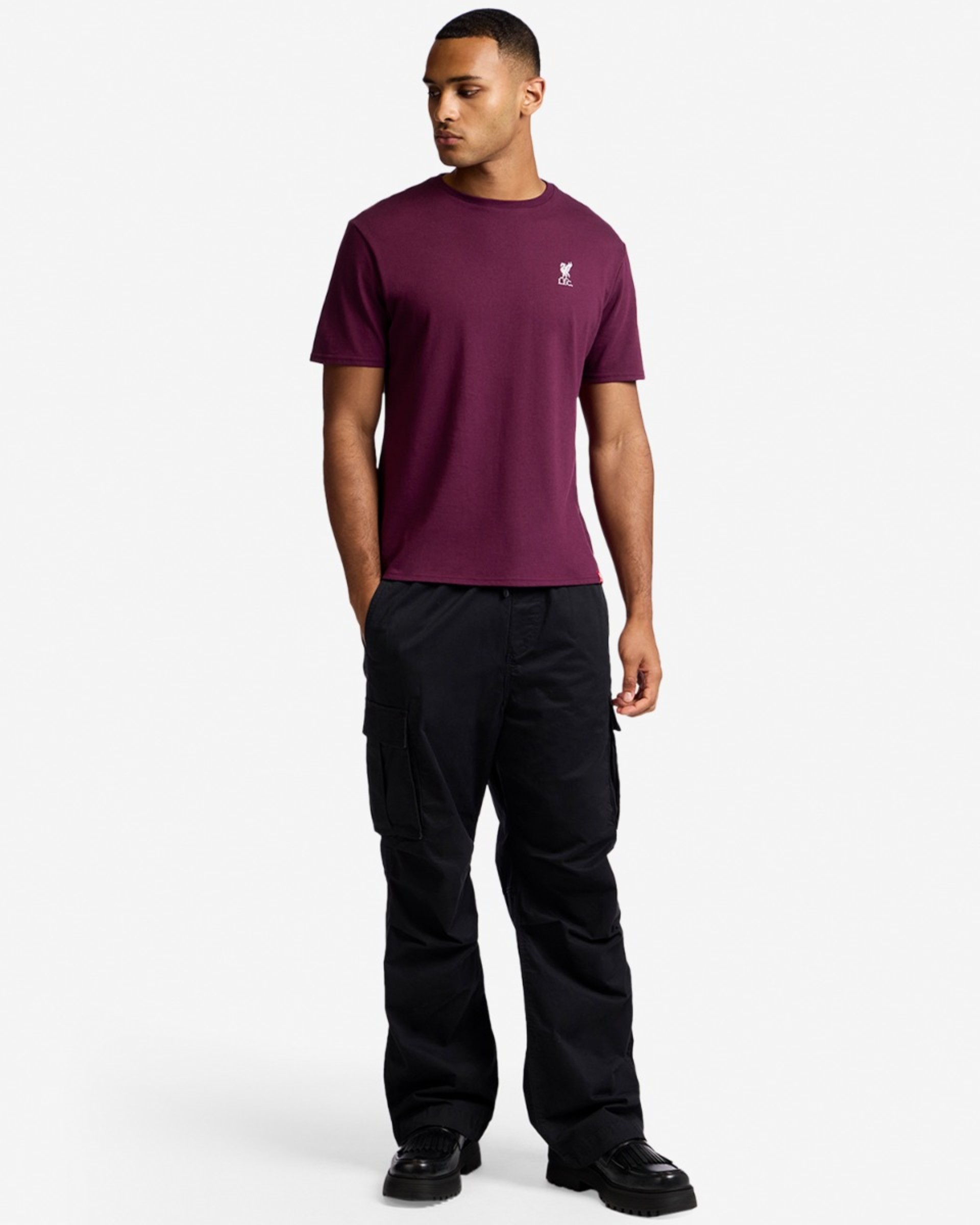 LFC Herre Liverbird Broderet T-shirt Cherry - Image 4