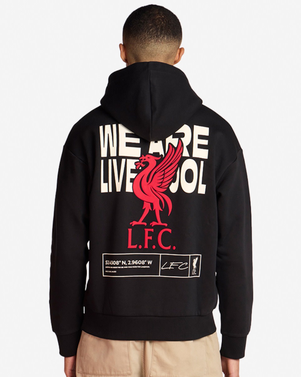 Sudadera con capucha LFC para hombre, talla grande, con diseño «We Are Liverpool», color negro - Image 1