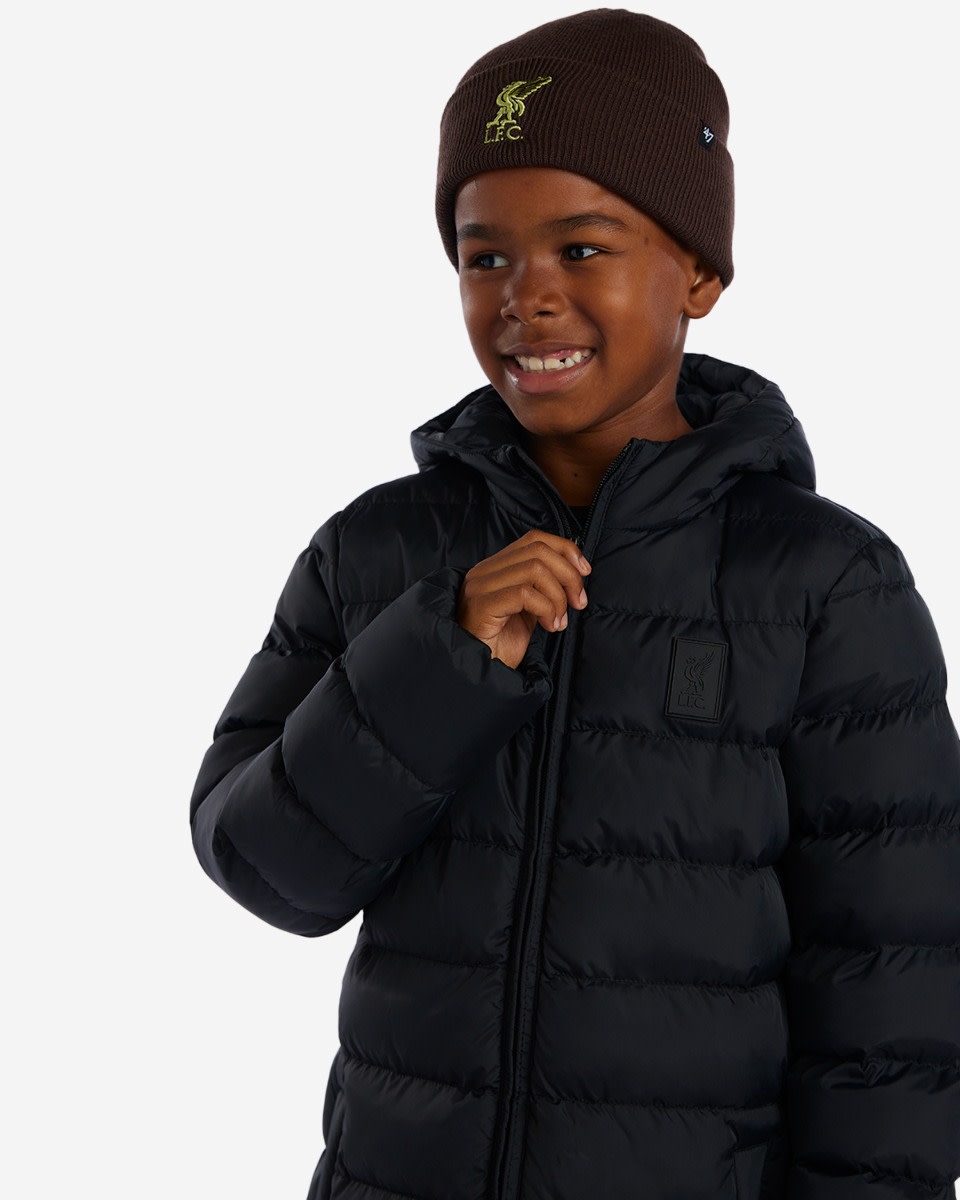 LFC Junior Long Puffa Jacket Black - Image 3
