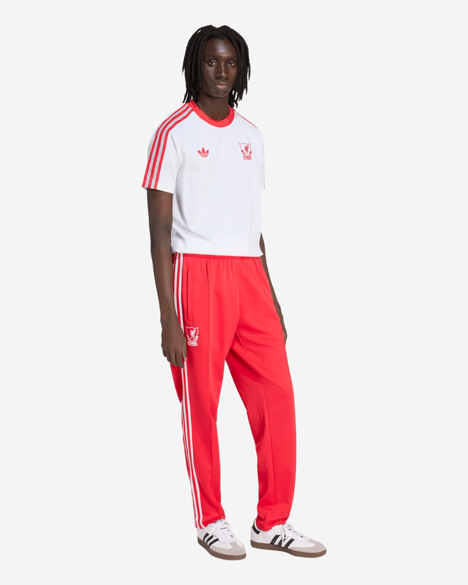 LFC adidas Originals กางเกงแทร็กผู้ชาย สีแดง - Image 3