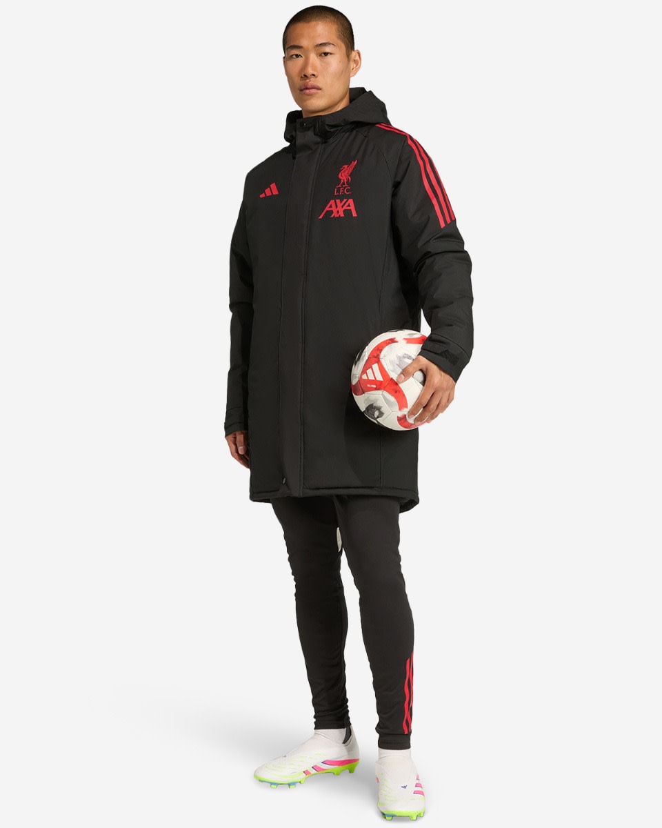 LFC adidas Mens 25/26 Domestic Long Match Day Jacket Black - Image 4