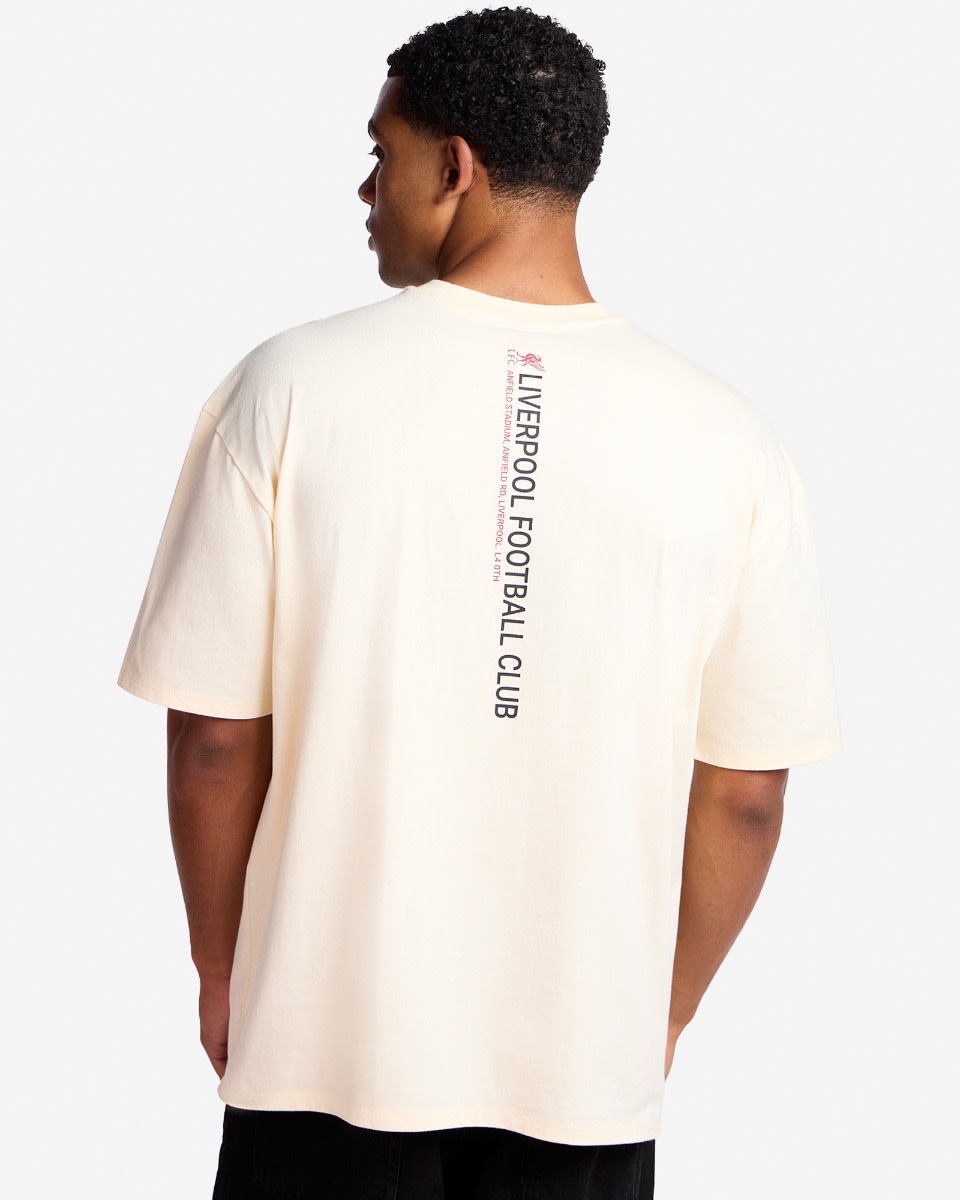 LFC Mens Oversized We Are Liverpool Tee Cream - Image 1