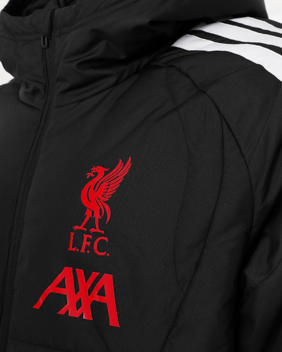 LFC 아디다스 남성용 26/27 티로 프로-롱 코트 블랙 - Image 3