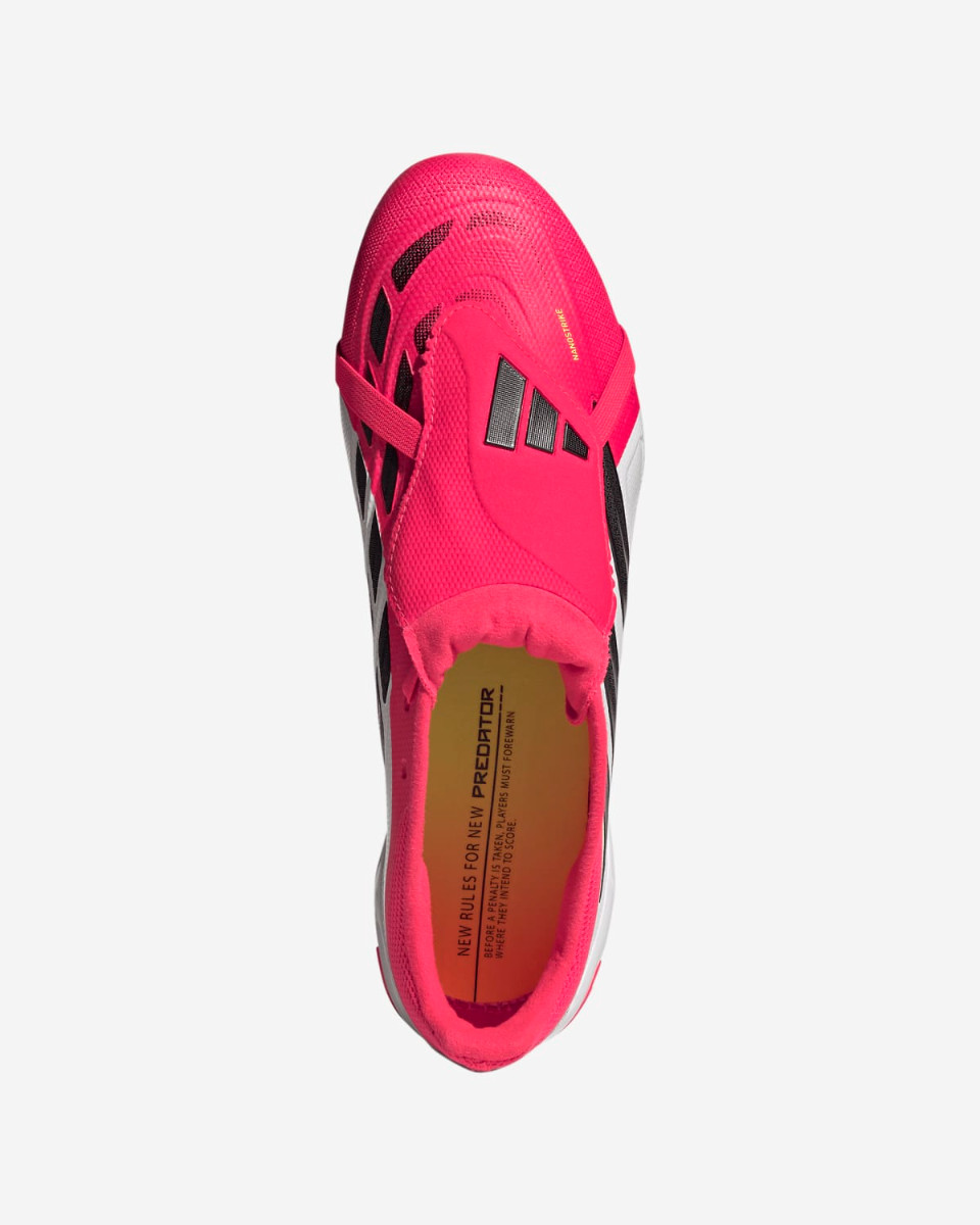 adidas Adults Predator League Fold-Over Tongue Firm Ground Fotballsko Lucid Rød/Core Svart/Skyhvit - Image 3