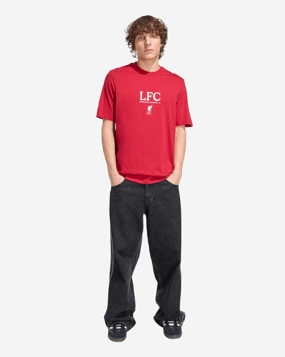 LFC adidas Mens Seasonal Graphic Tee Red - Image 3
