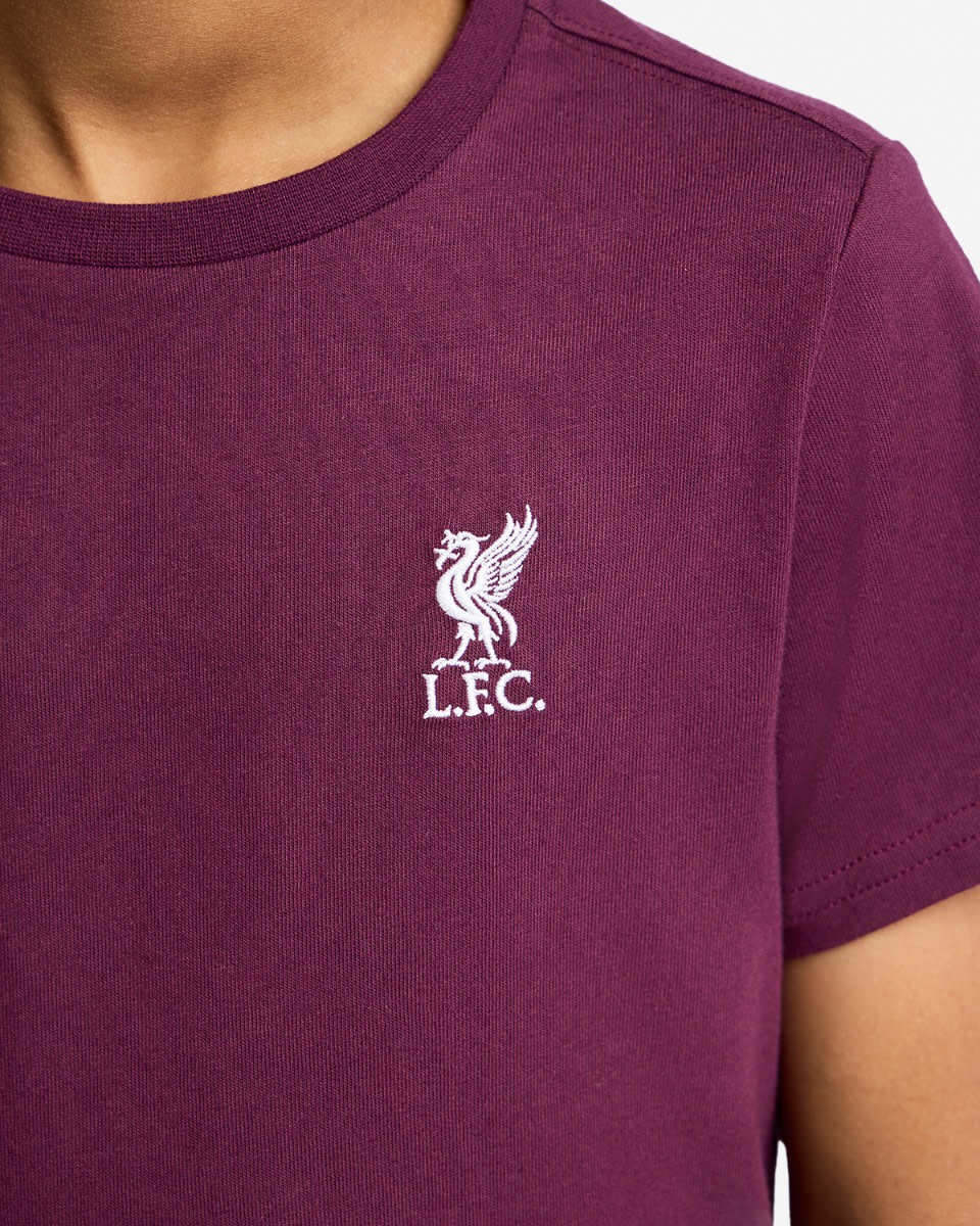 LFC Juniors Liverbird Emblem Tee Cherry - Image 2
