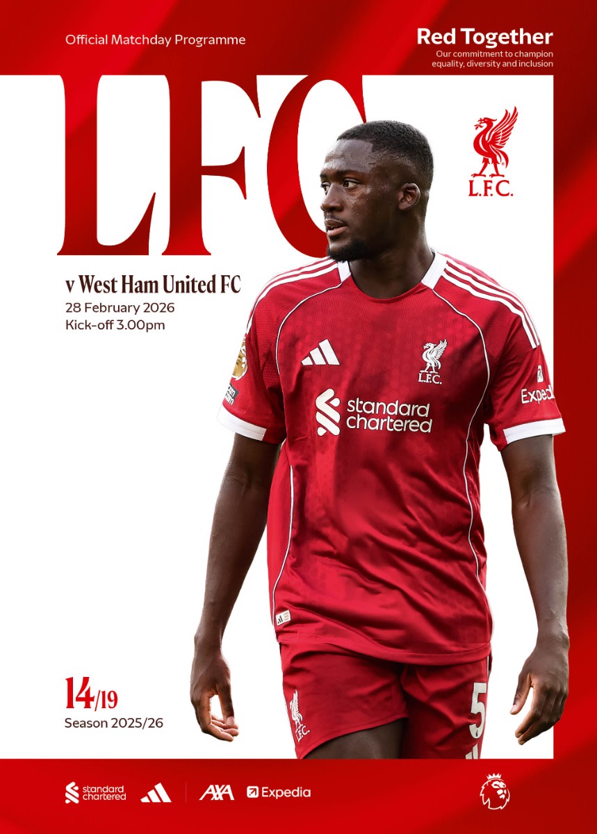 Matchday Programme - LFC vs West Ham - Premier League - 28/02/2026 - Image 1