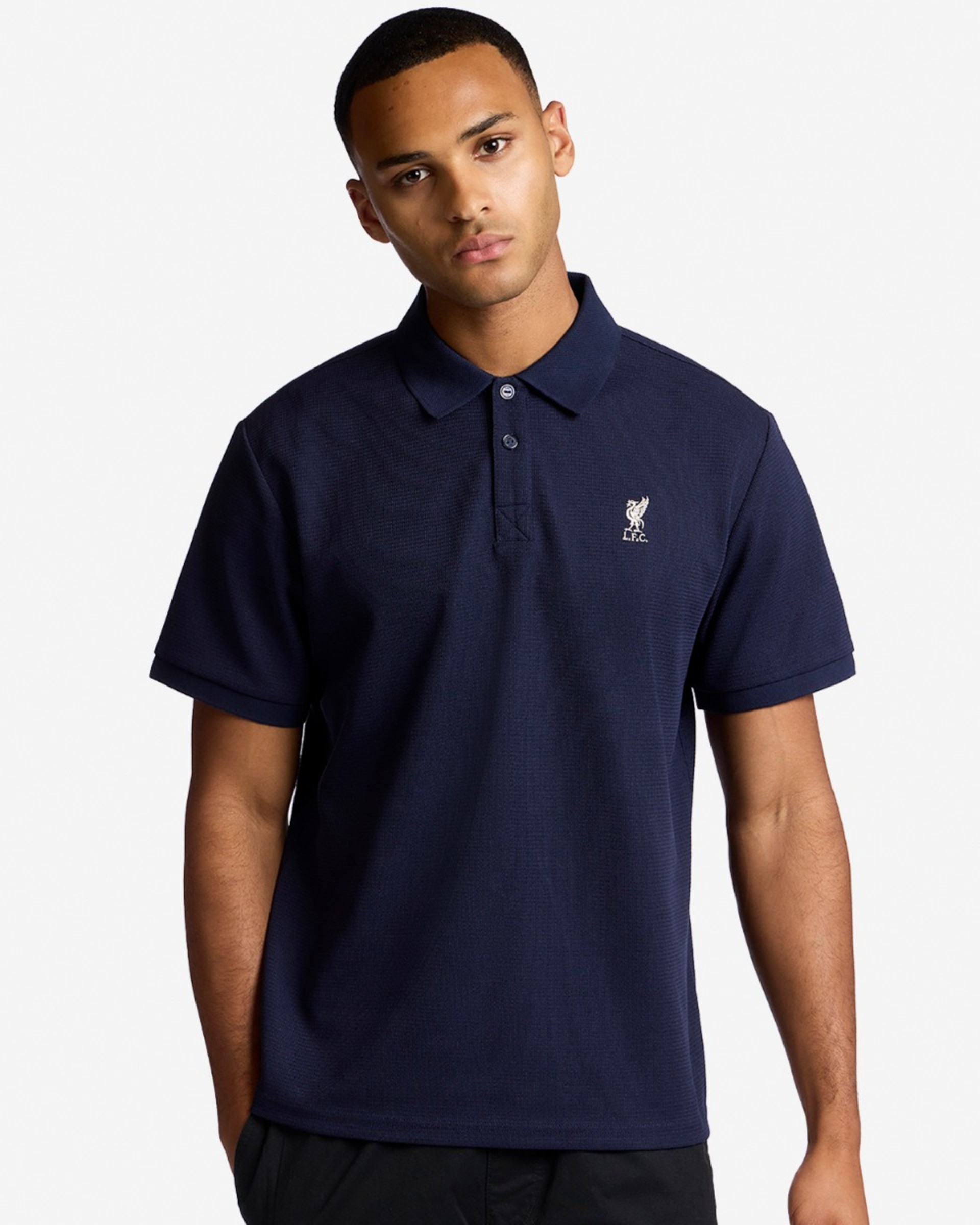 LFC Herre Tekstureret Polo Navy - Image 1