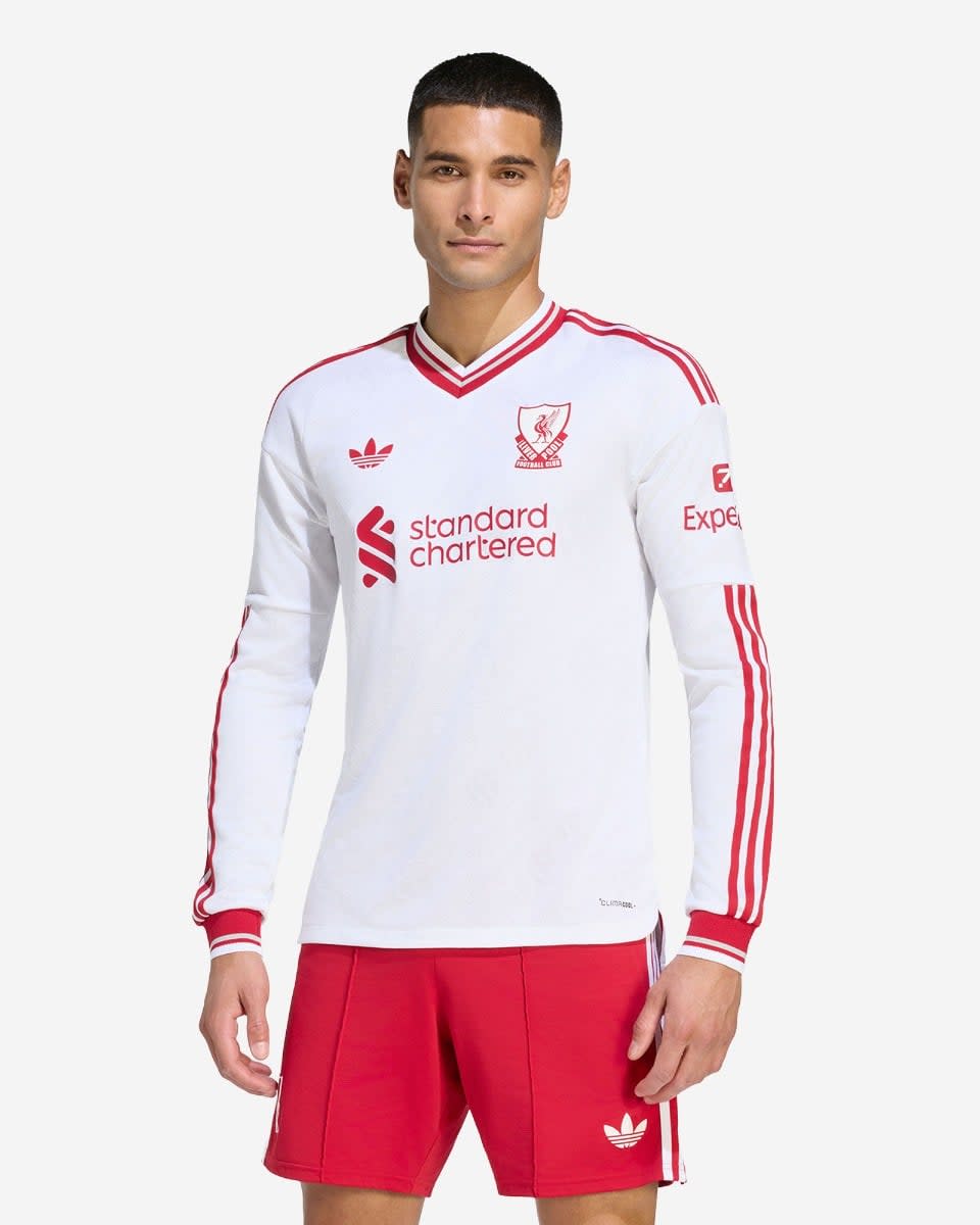 LFC adidas Mens 26/27 Authentic Long Sleeve Away Jersey - Image 1