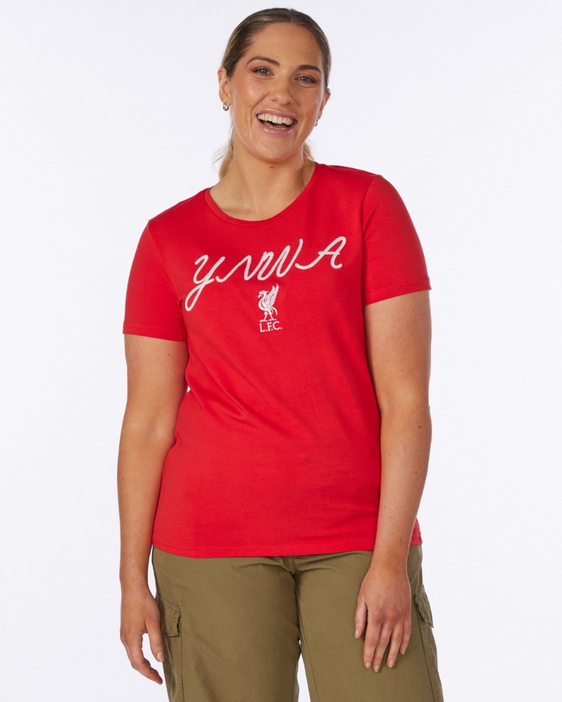 เสื้อยืดสคริปต์รุ่น YNWA รุ่น LFC สีแดง - Image 1