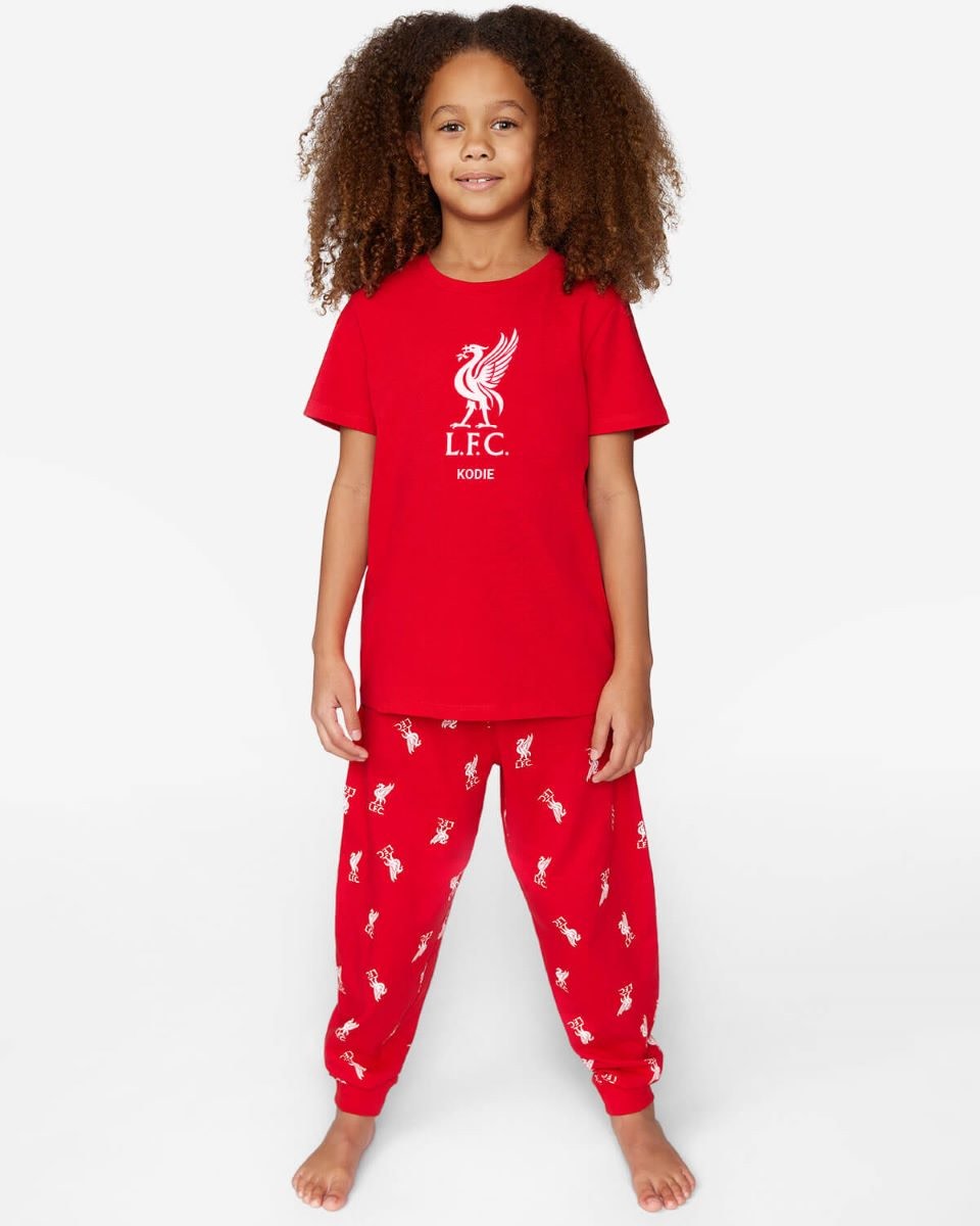 LFC Junior Personalised Liverbird Pyjamas - Image 1