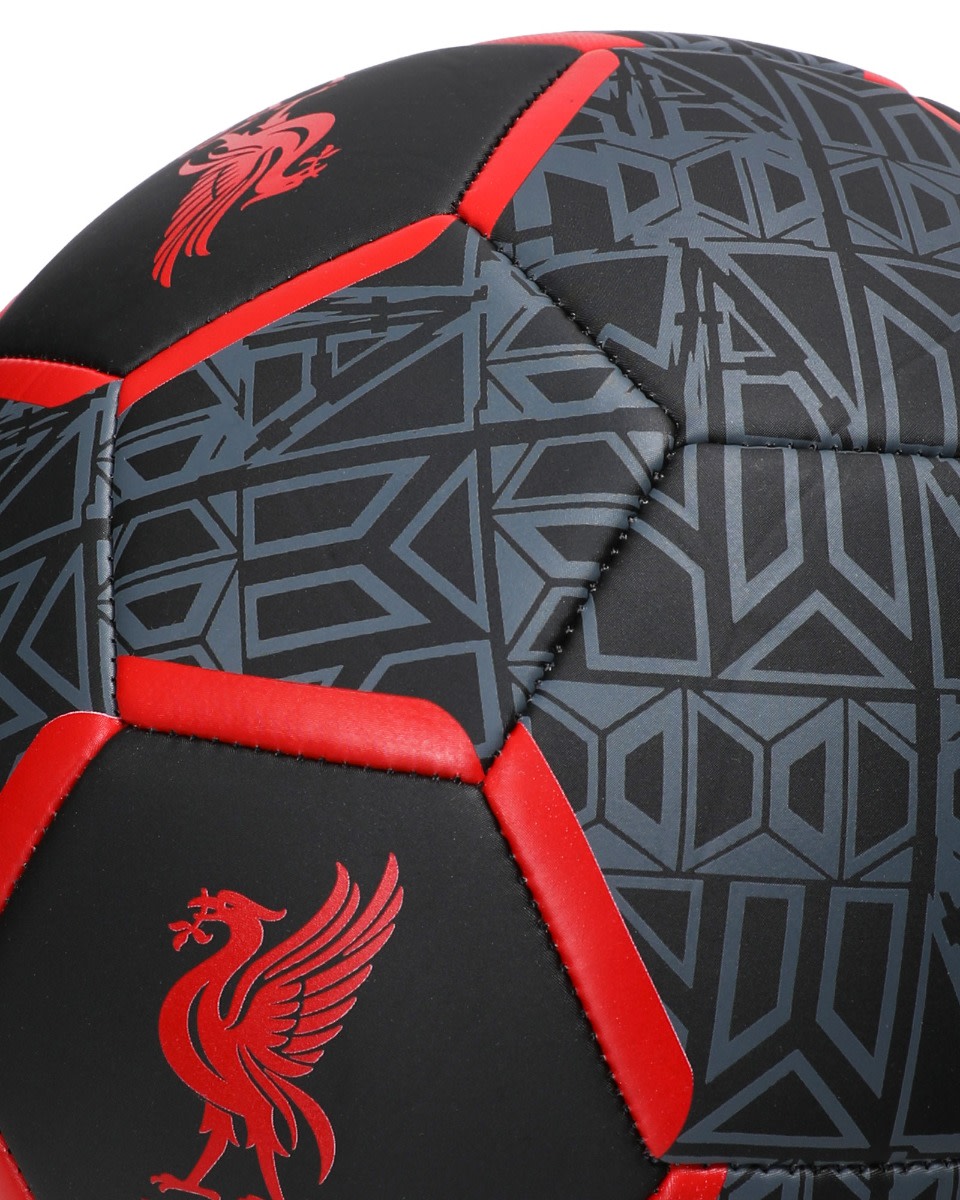 Balón de fútbol LFC Geo, talla 5, negro y rojo - Image 2