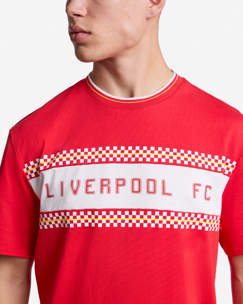 Camiseta LFC con estampado de cuadros 86 para hombre, roja - Image 2