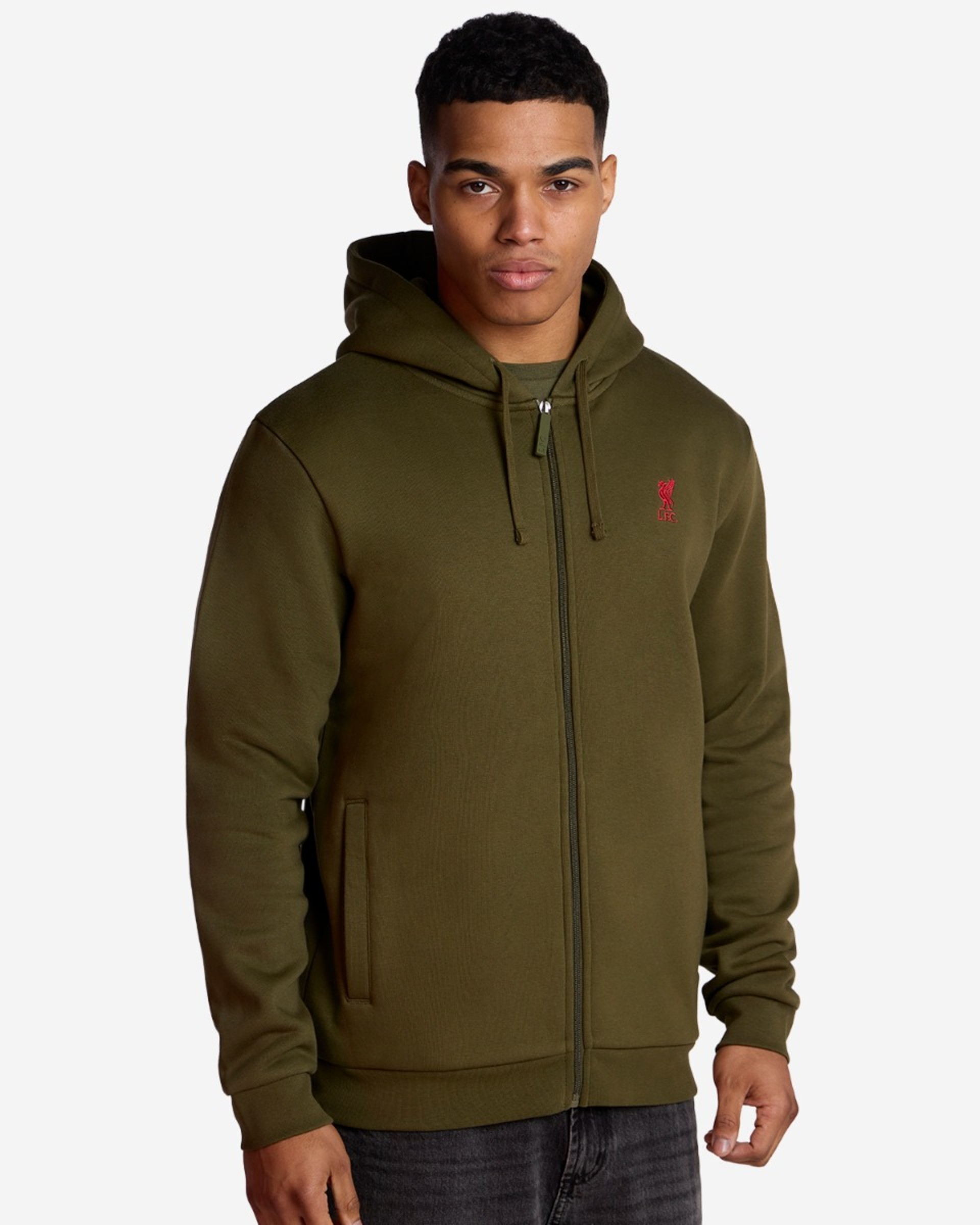 LFC Hættetrøje med lynlås til mænd Khaki - Image 1