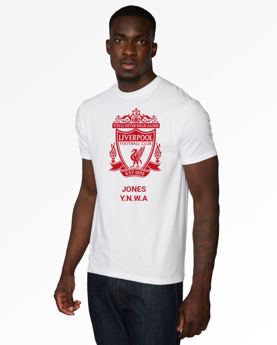 LFC This is Anfield Personalized White Tee - Image 1