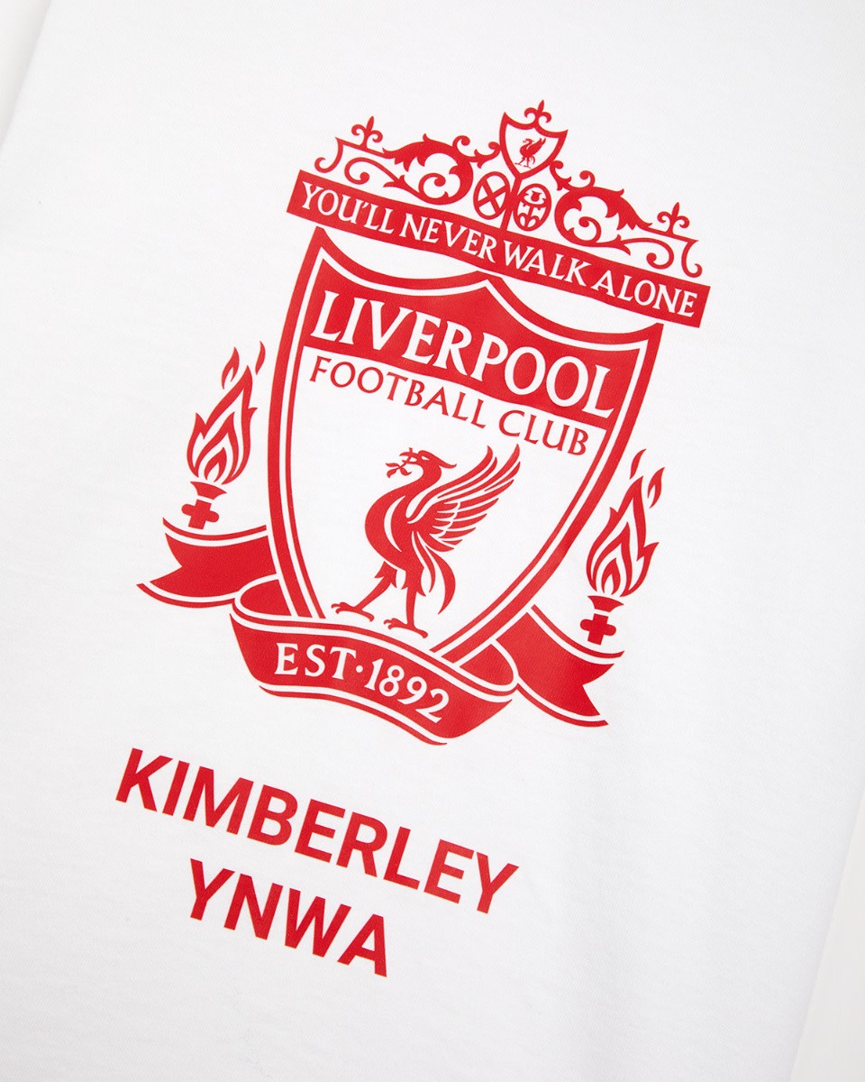 T-shirt blanc personnalisé LFC Junior Red Crest - Image 3