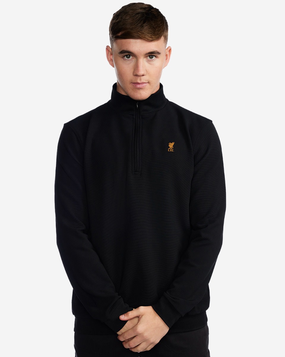 LFC Herr Quarter Zip Rib Sweatshirt Svart - Image 1