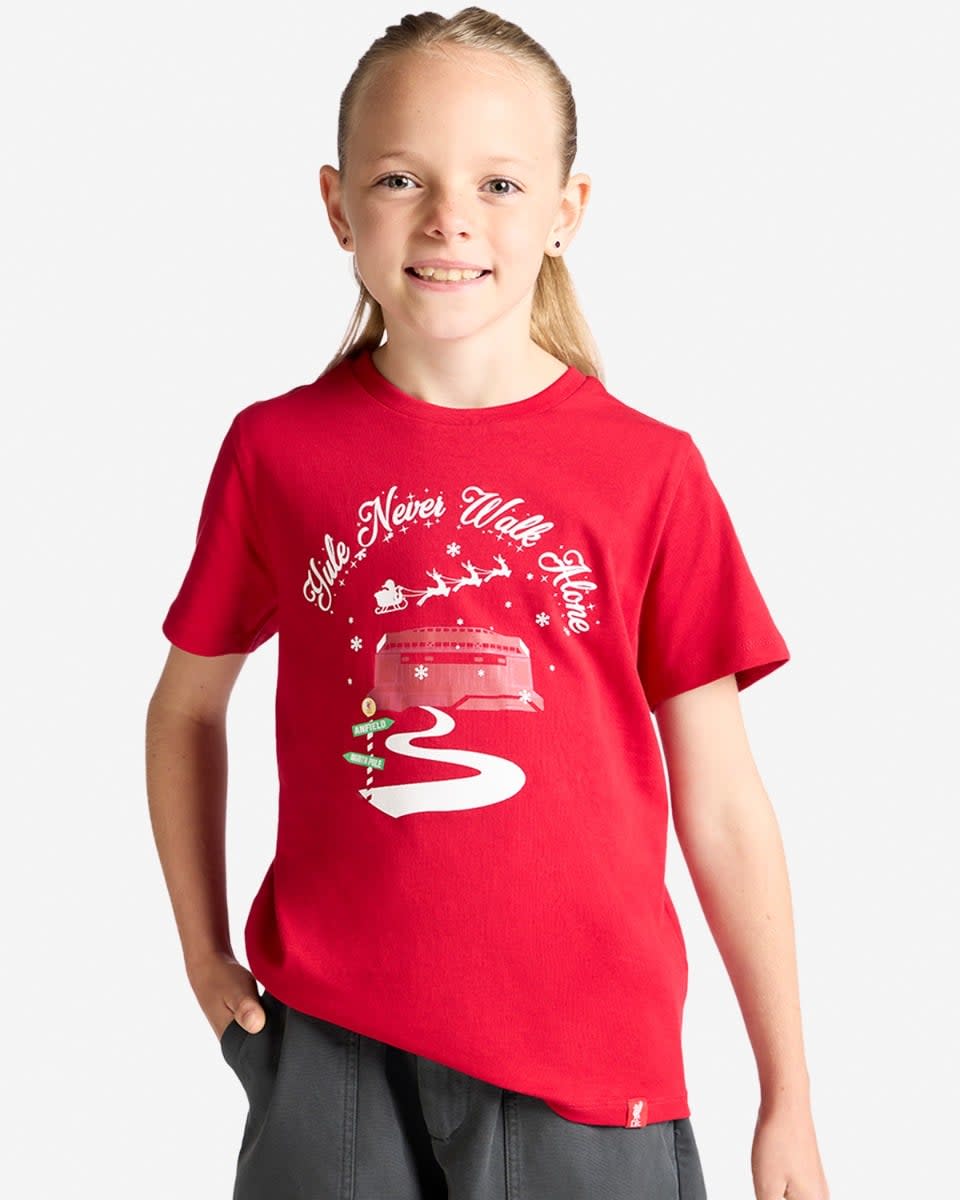 T-shirt de Noël LFC Junior Yule Never Walk Alone - Image 1