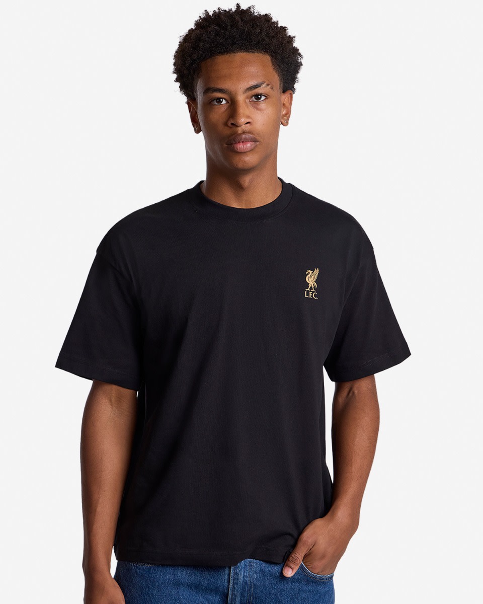 LFC Mens Champions Trophy Oversize Graphic Tee Black - Image 2