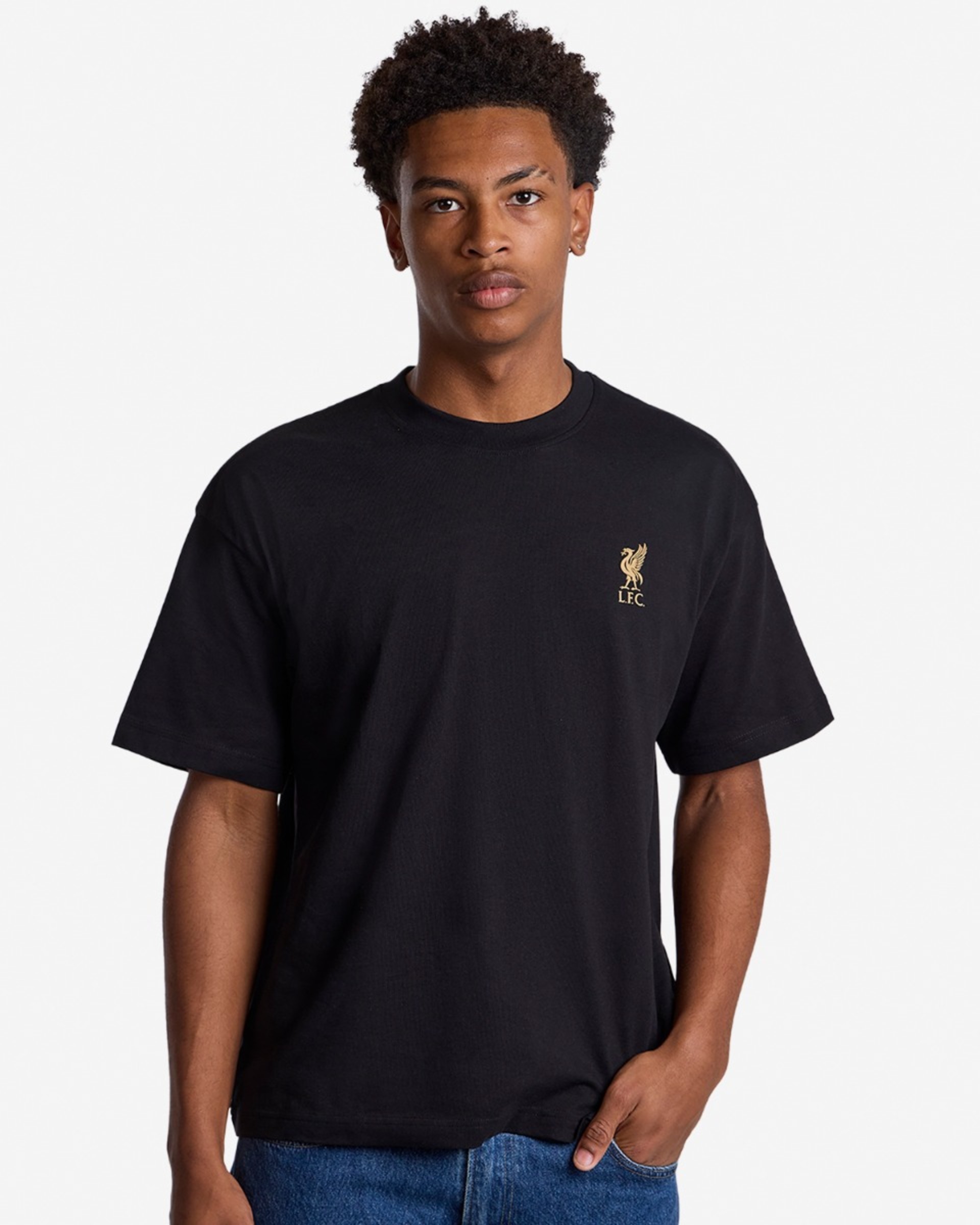 Camiseta estampada LFC Champions Trophy Oversize para hombre, negra - Image 2