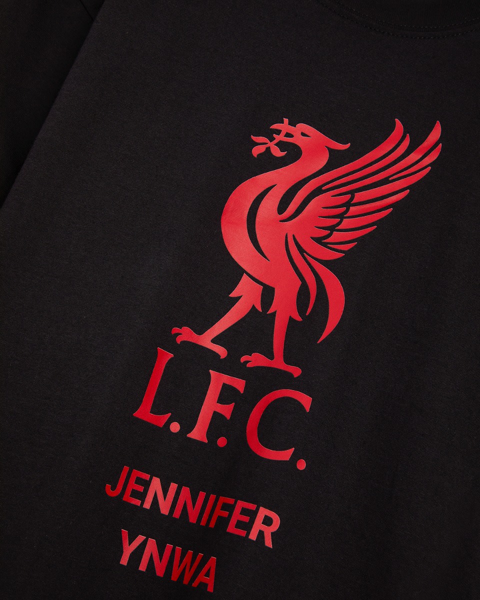 LFC Red Liverbird Personalised Black Tee - Image 3