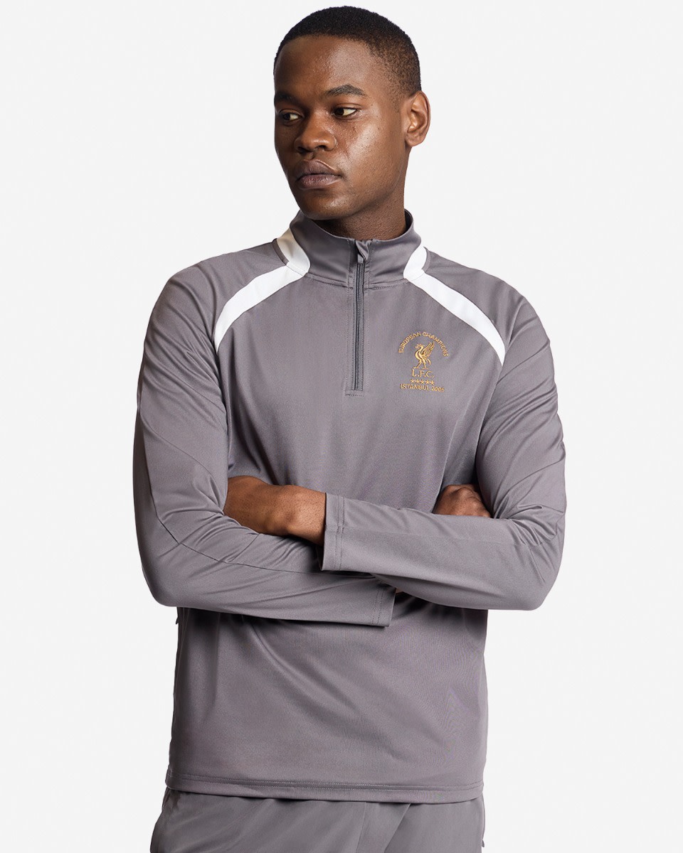 LFC Mens Istanbul 2005 1/4 Zip Top Grey - Image 3