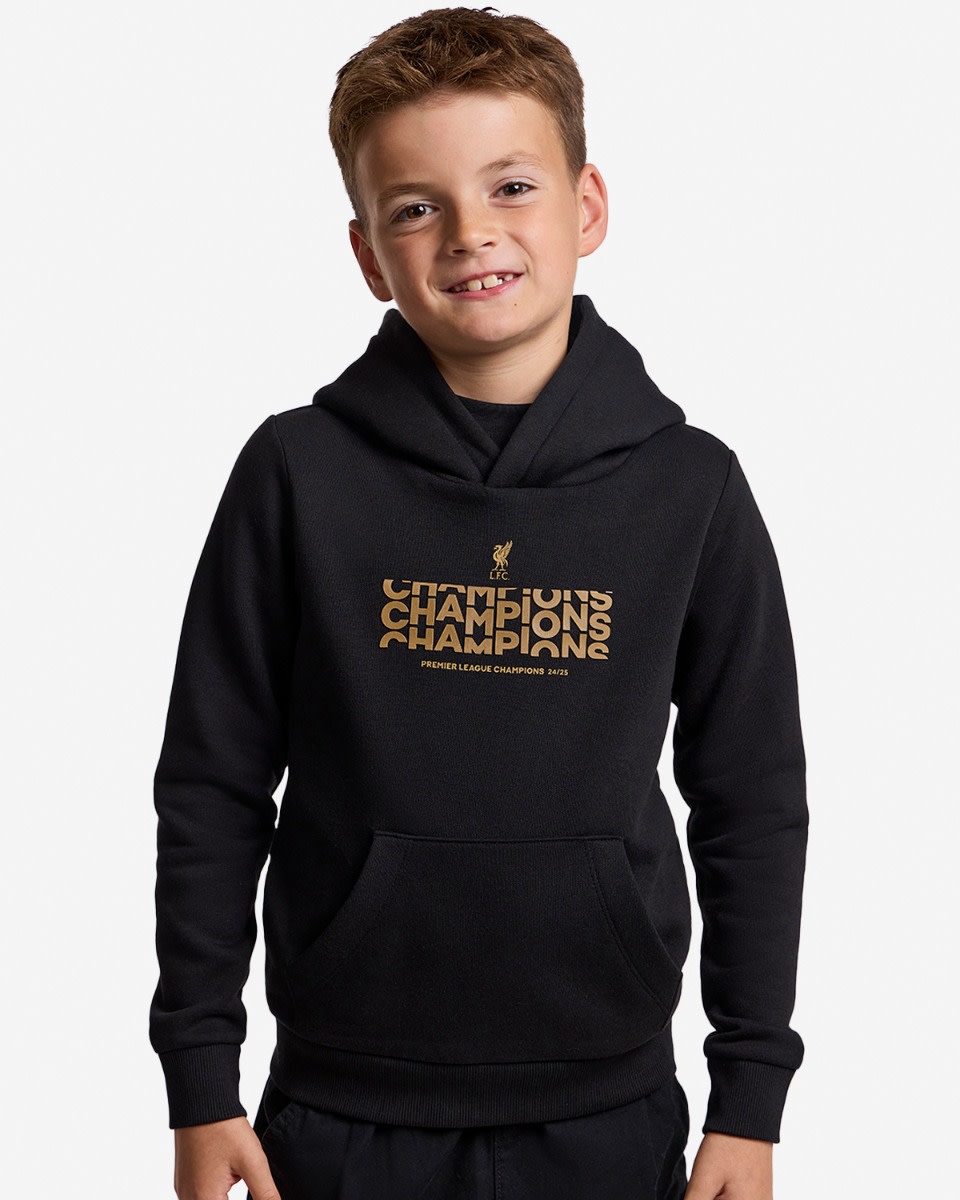 LFC Juniors Champions Text Hoodie Black - Image 1