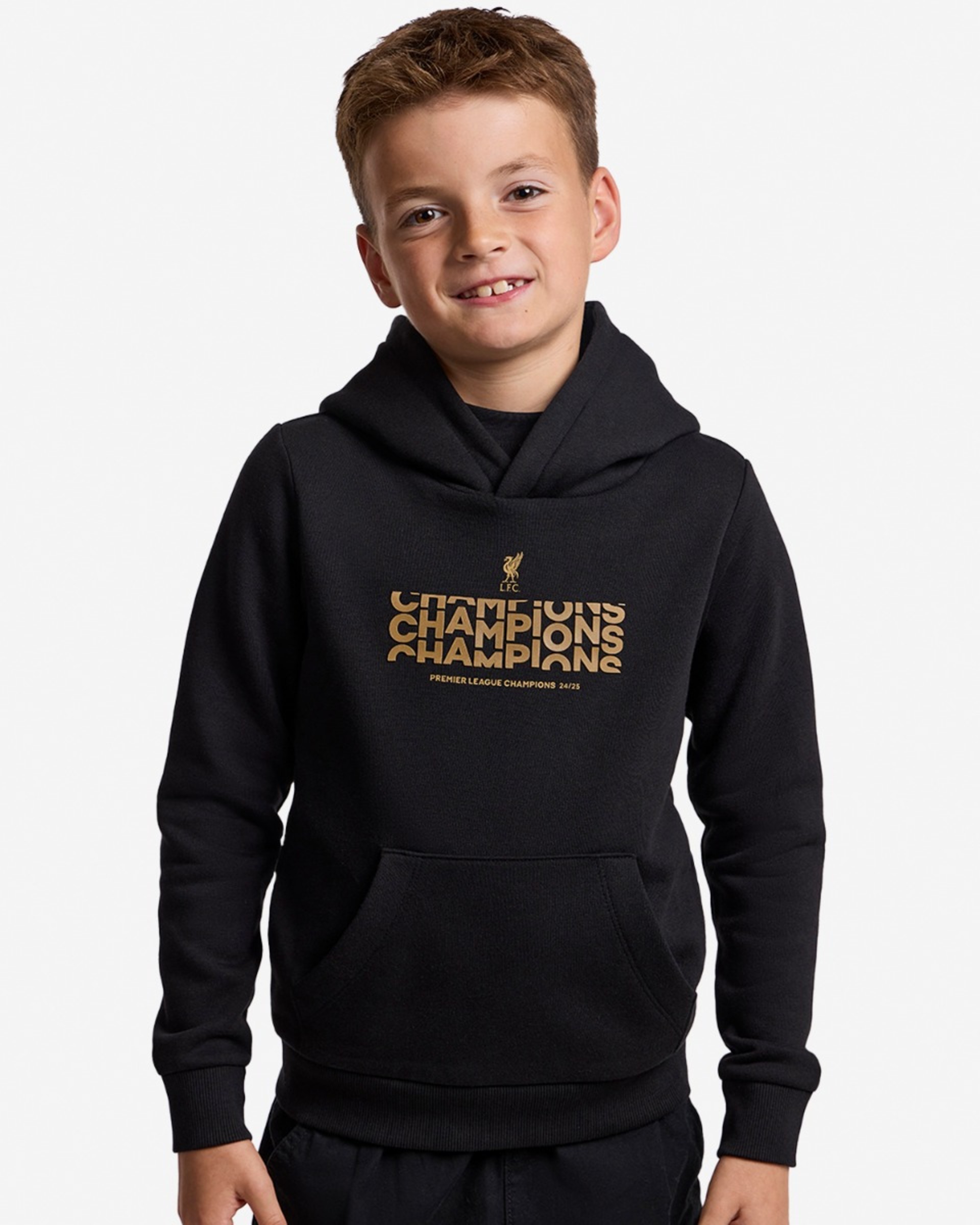 LFC Juniors Champions Text Hættetrøje Sort - Image 1