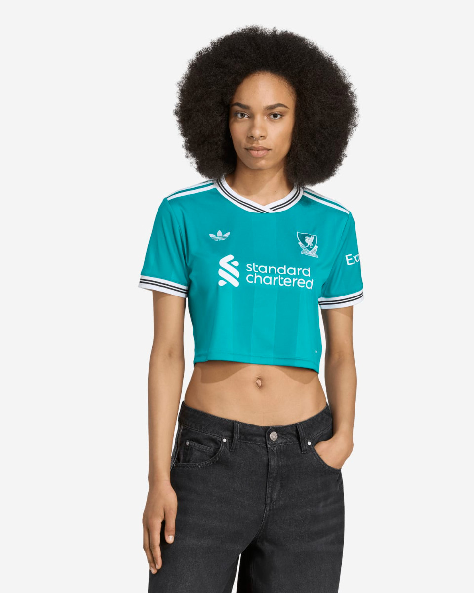 LFC adidas Womens 25/26 Third Short Sleeve Crop Jersey - Image 1