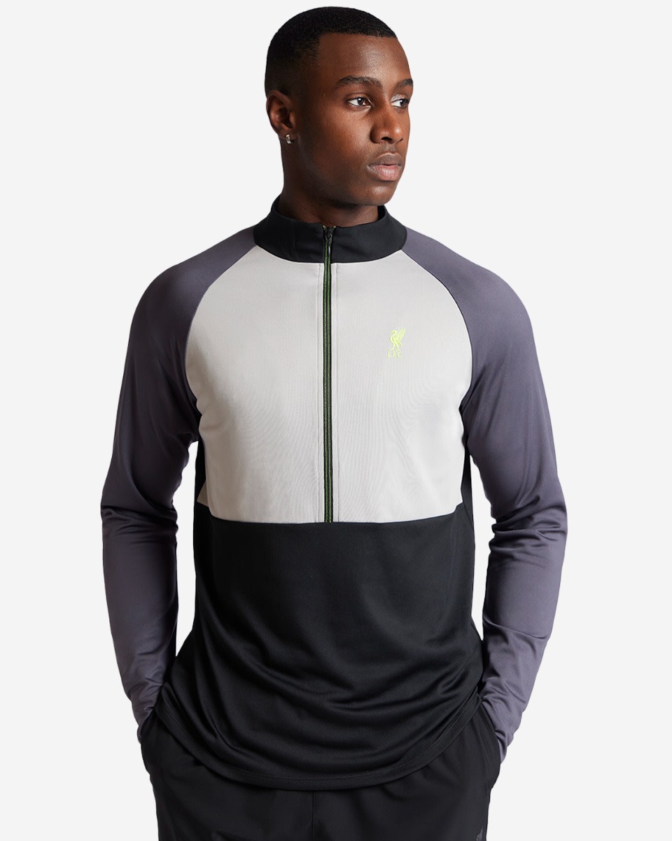 LFC Adults 1/2 Zip Top Black & Grey - Image 1