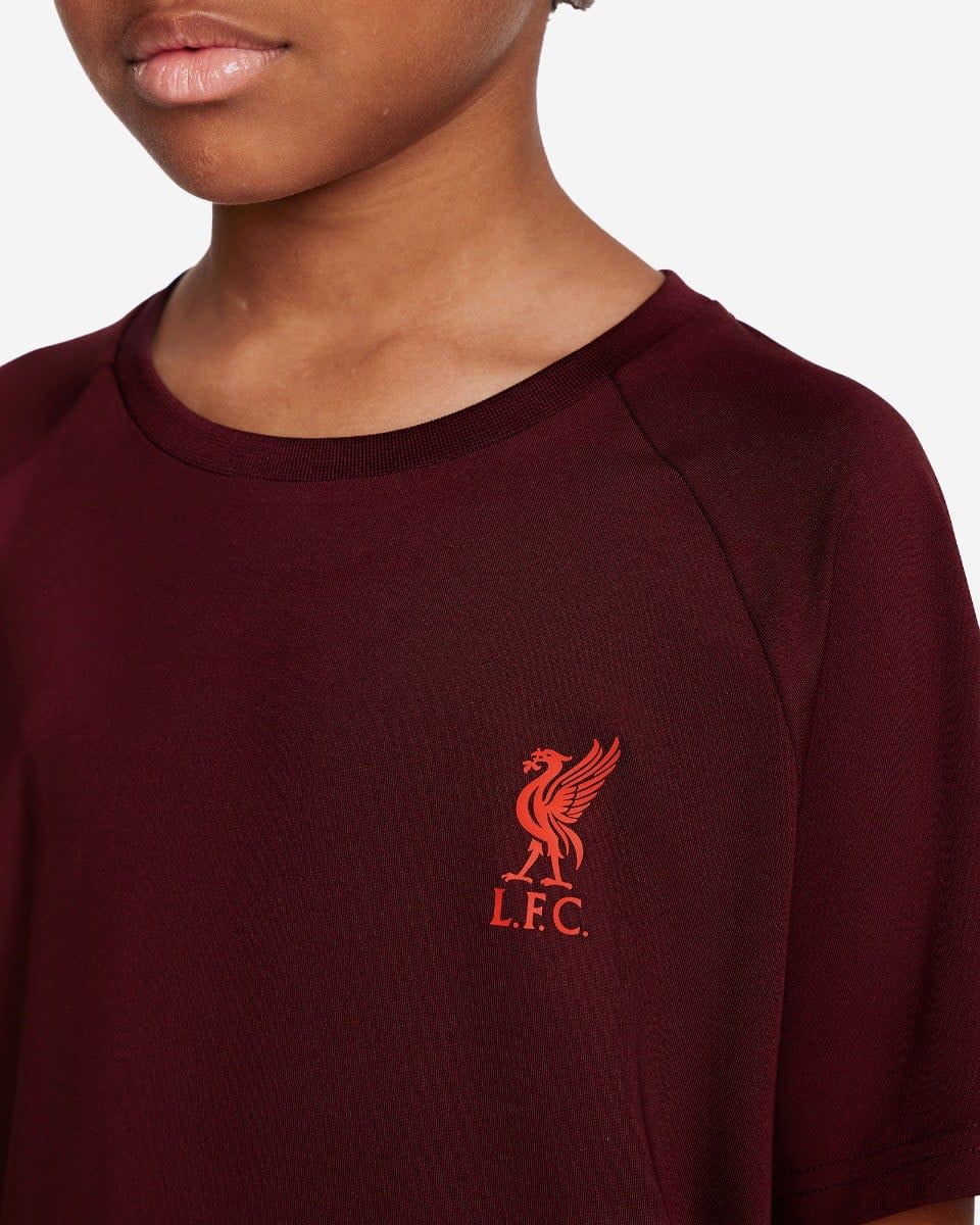 LFC Juniors Raglan Tee Dark Red - Image 4