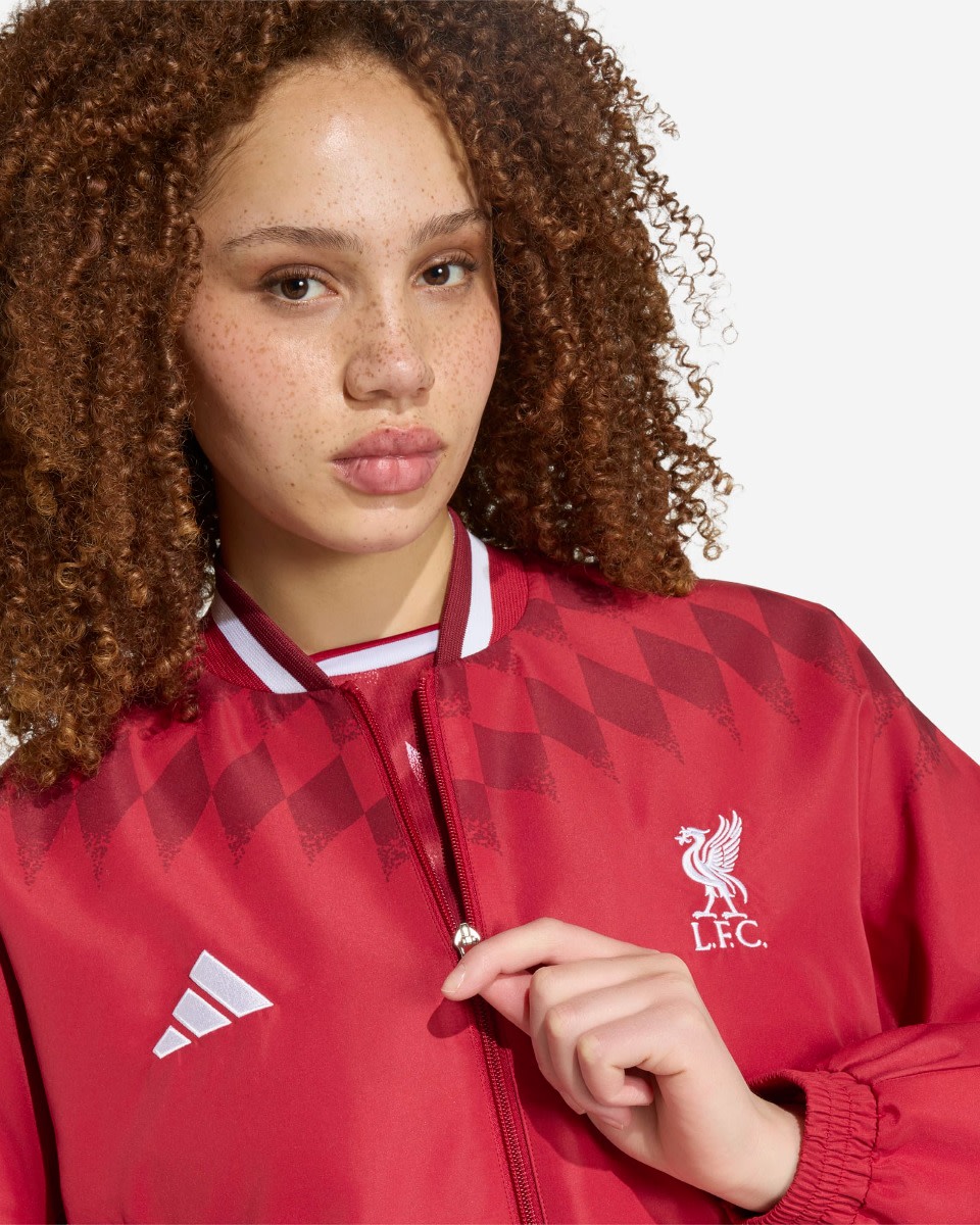 LFC adidas Womens 26/27 Stadium Track Top Active Maroon - Image 4