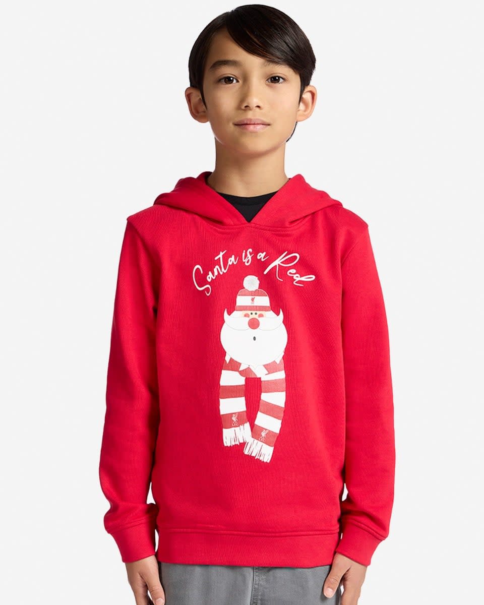 LFC Infants Santa Is A Red Hoody Red - Image 1