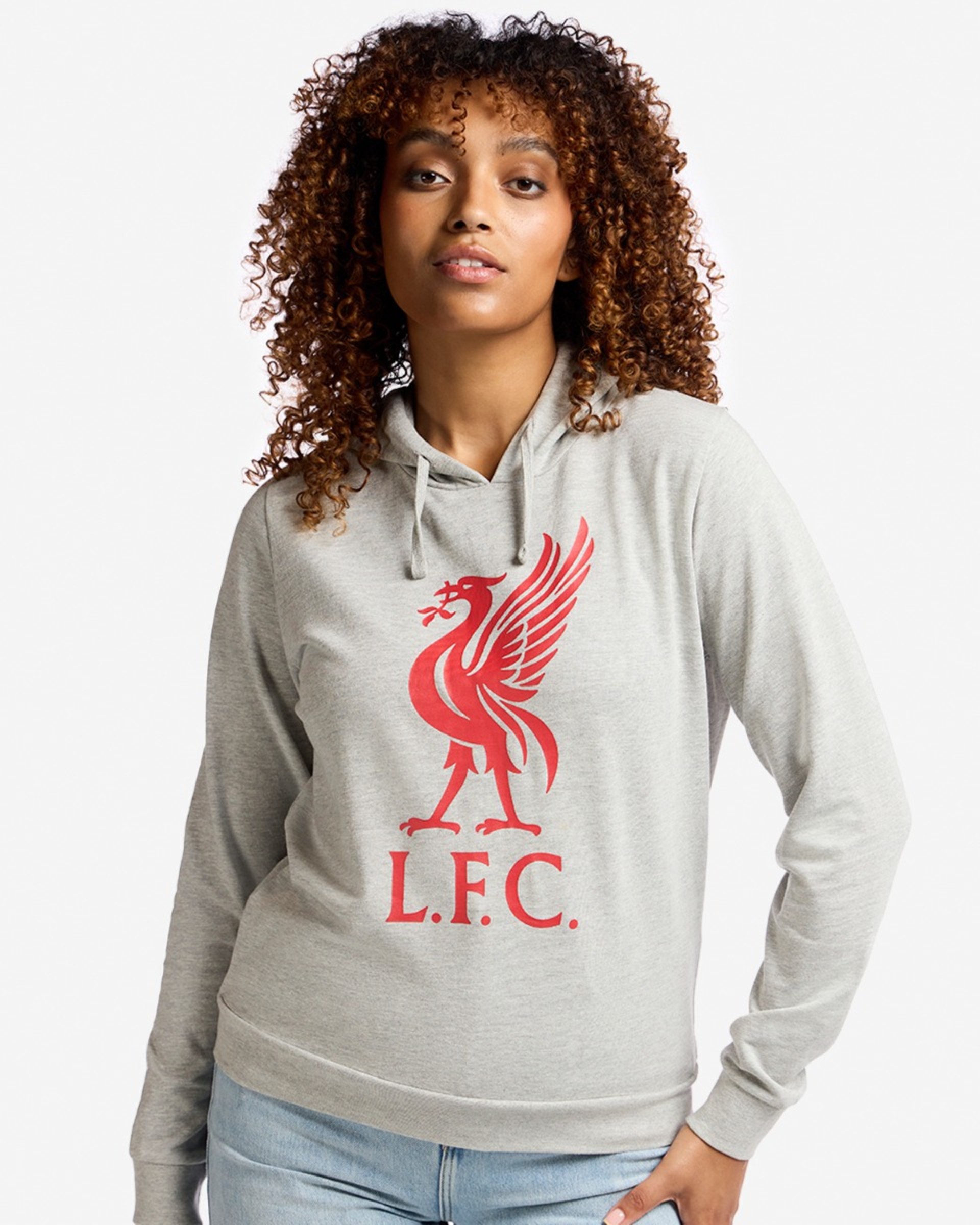 Sudadera con capucha Liverbird de LFC para mujer, color gris - Image 1